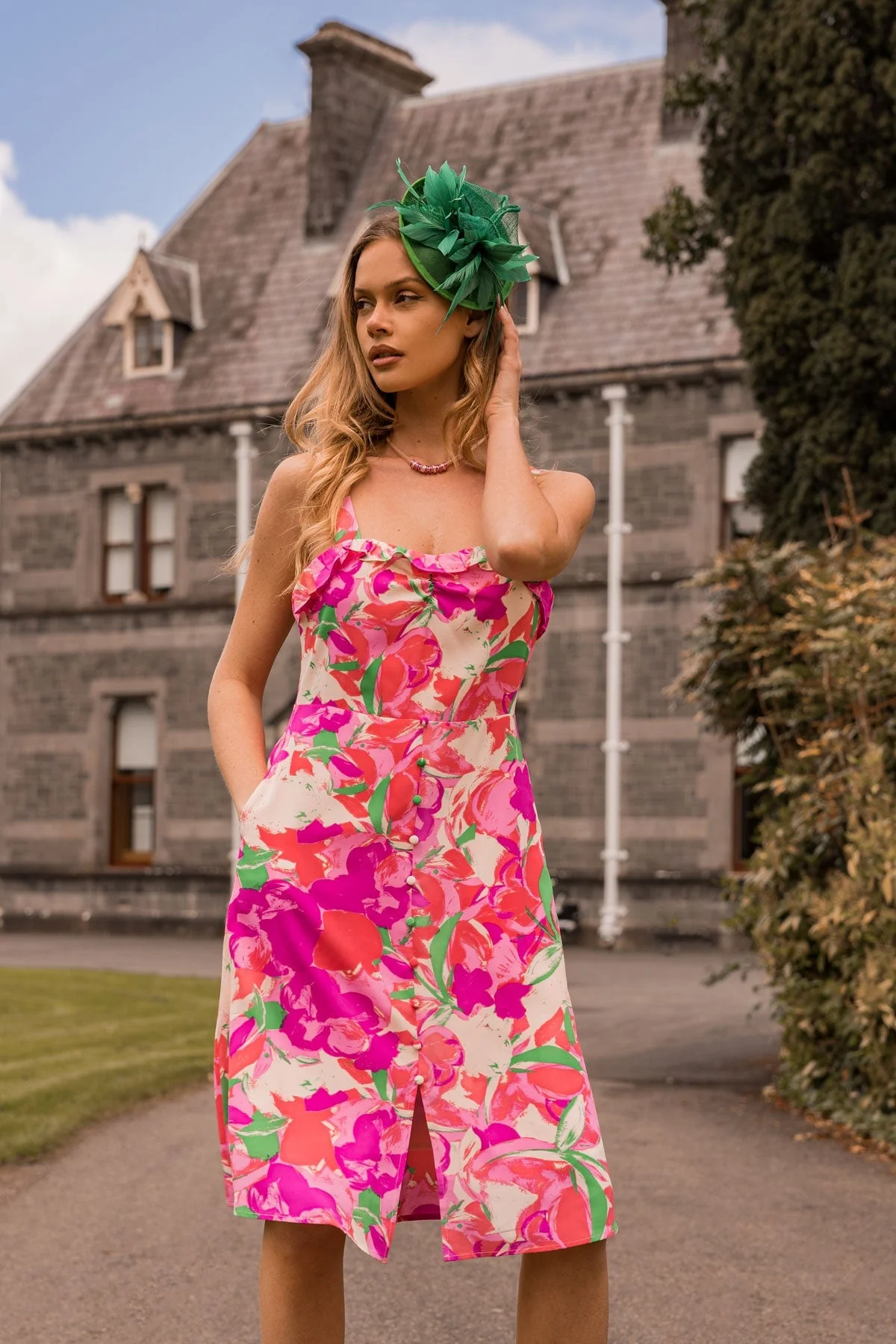 Charlotte Multi Print Knee Length Dress