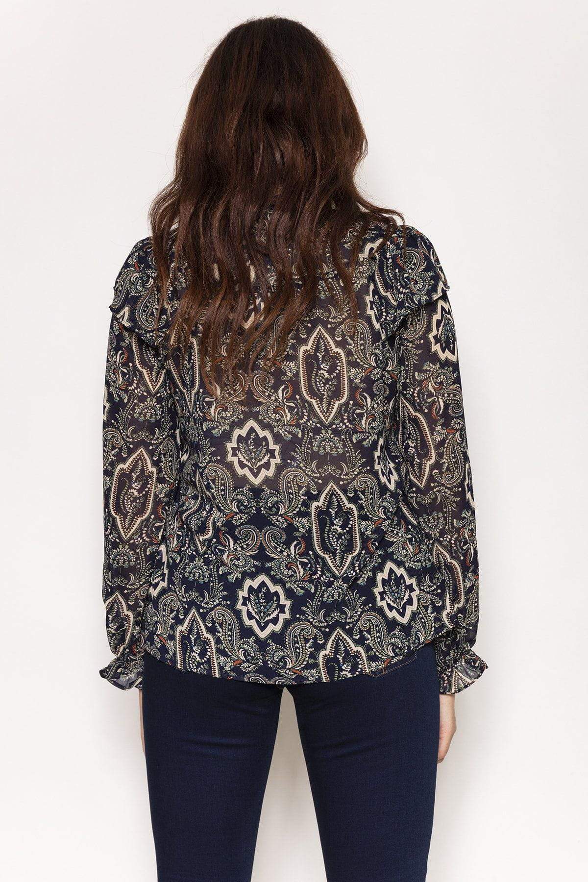 Paisley Blouse in Navy