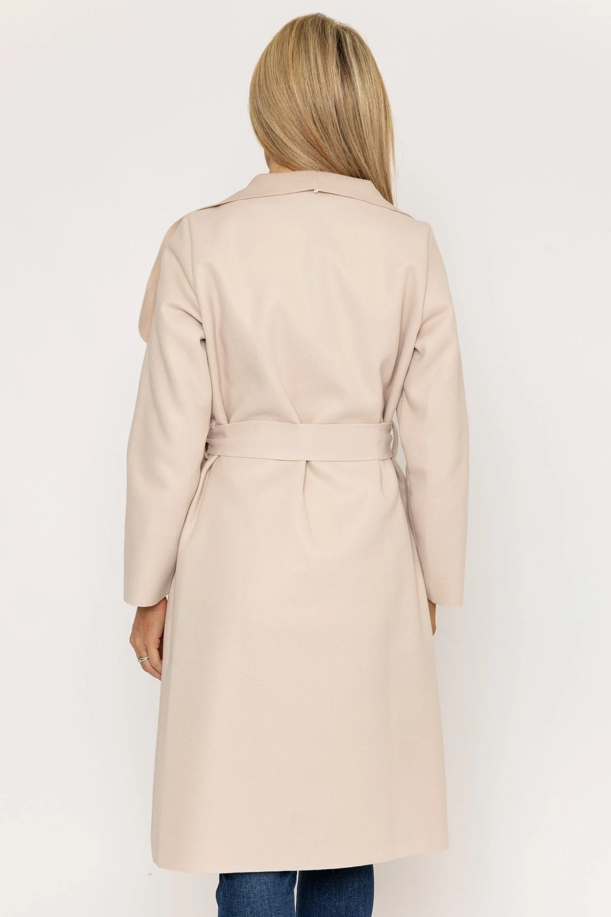 Chuck On Wrap Coat in Ecru