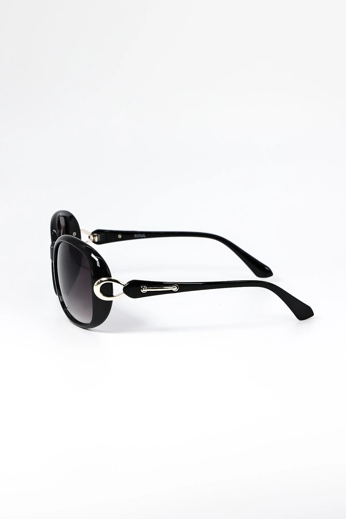 Round Lens Sunglasses with Arm Detail