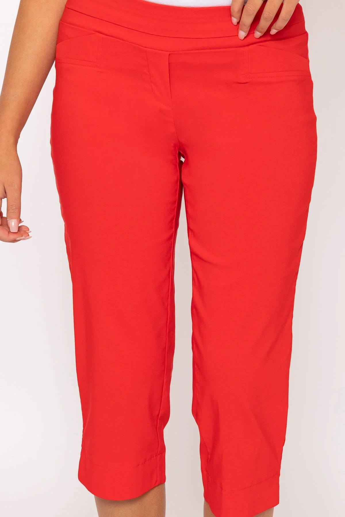 Bengaline Crop Pants in Red