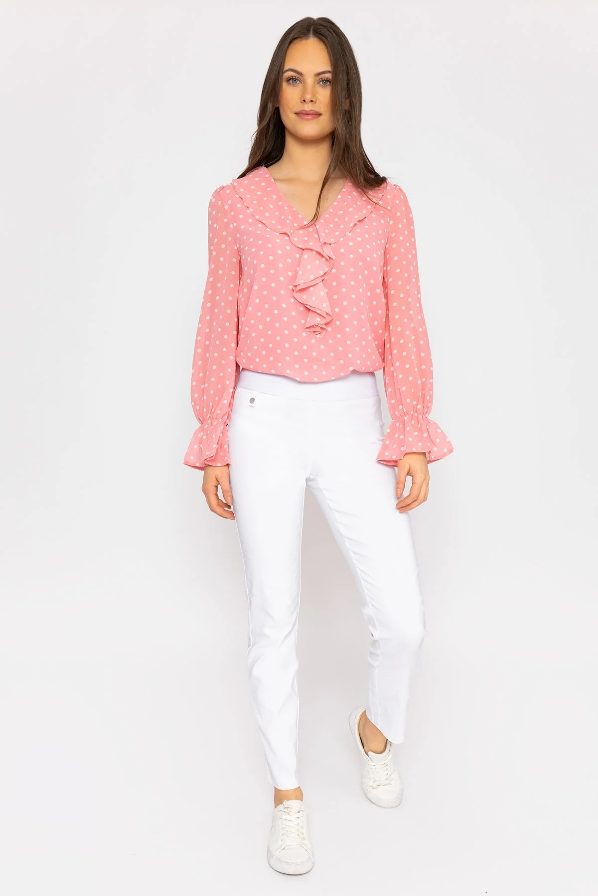 Straight Leg Bengaline Pant in White