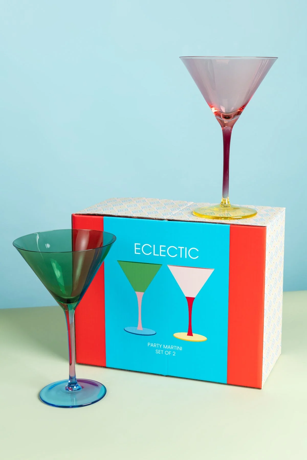 Eclectic Martini Glass Set Of 2