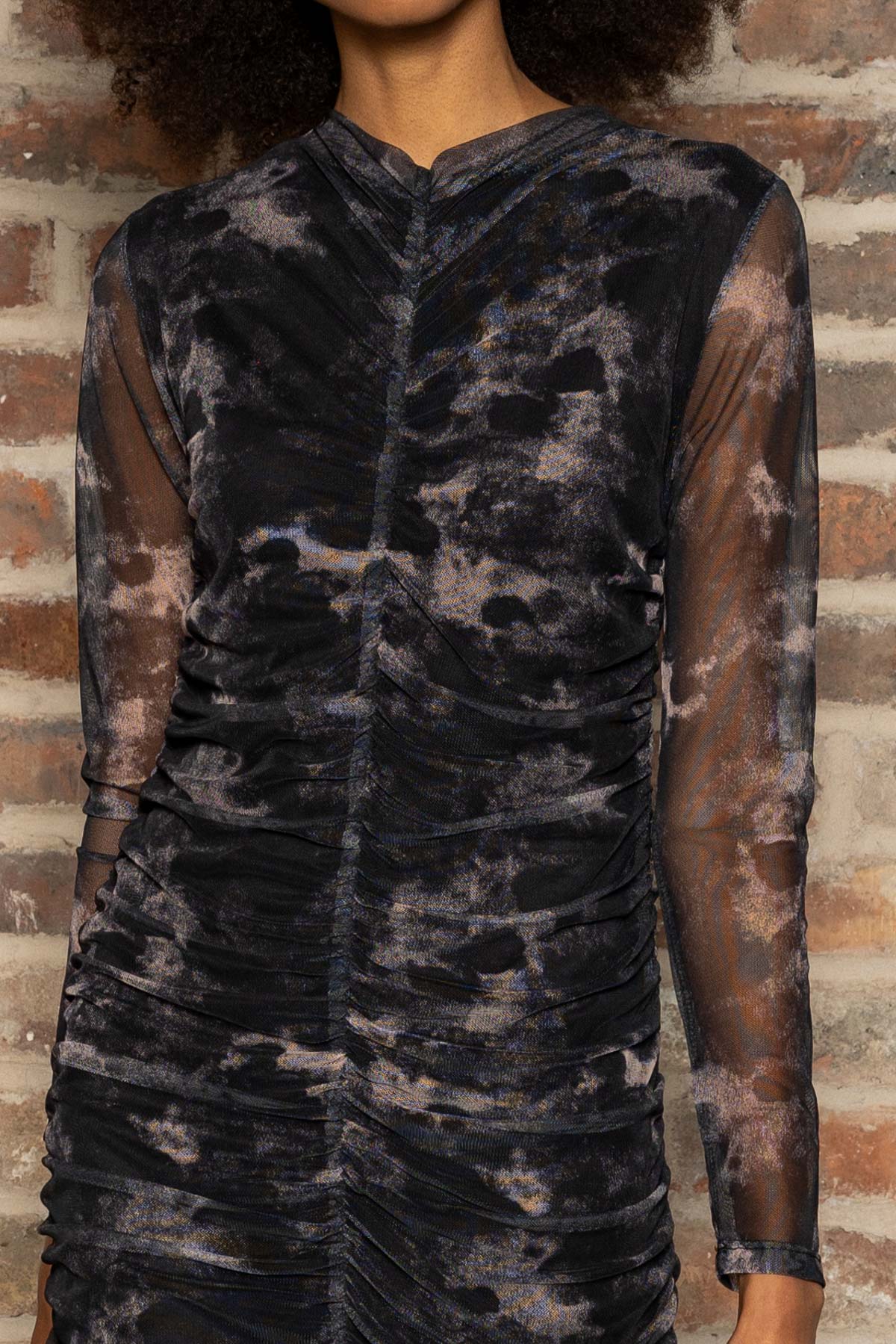 Kimora Dress in Grey Print