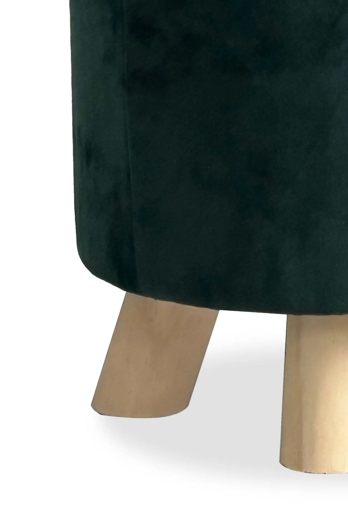 Green Velour Footstool