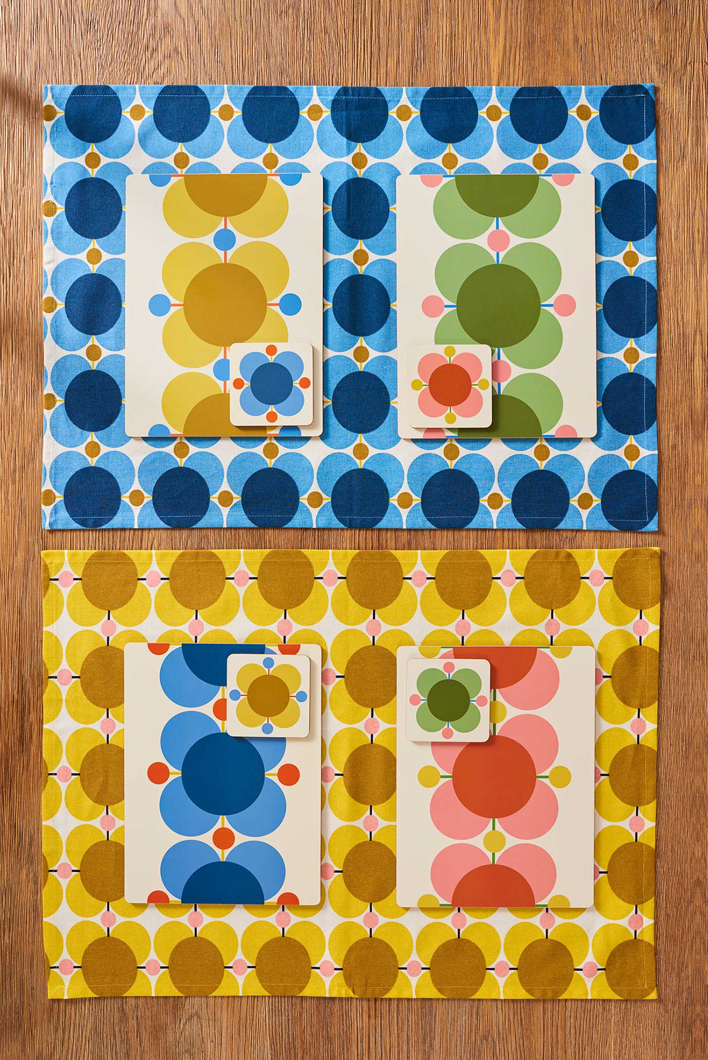 Set of 6 Cork Coasters - Atomic Flower