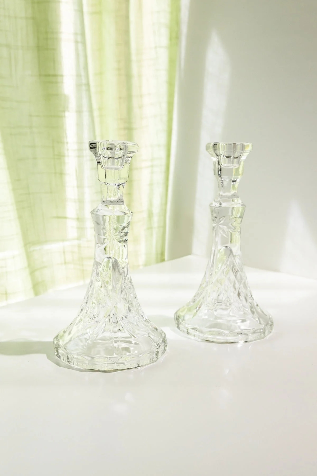 Trinity Crystal Candlesticks Set