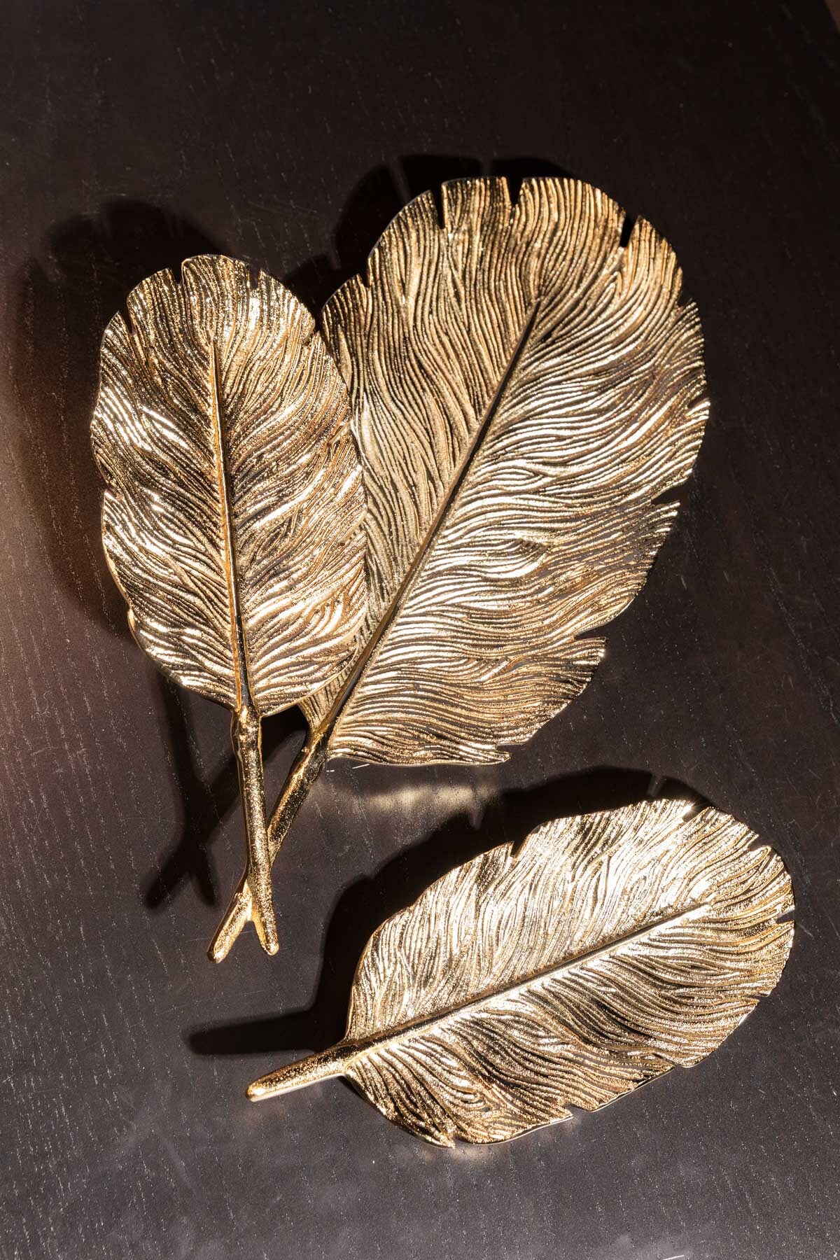 Gold Feather Platter