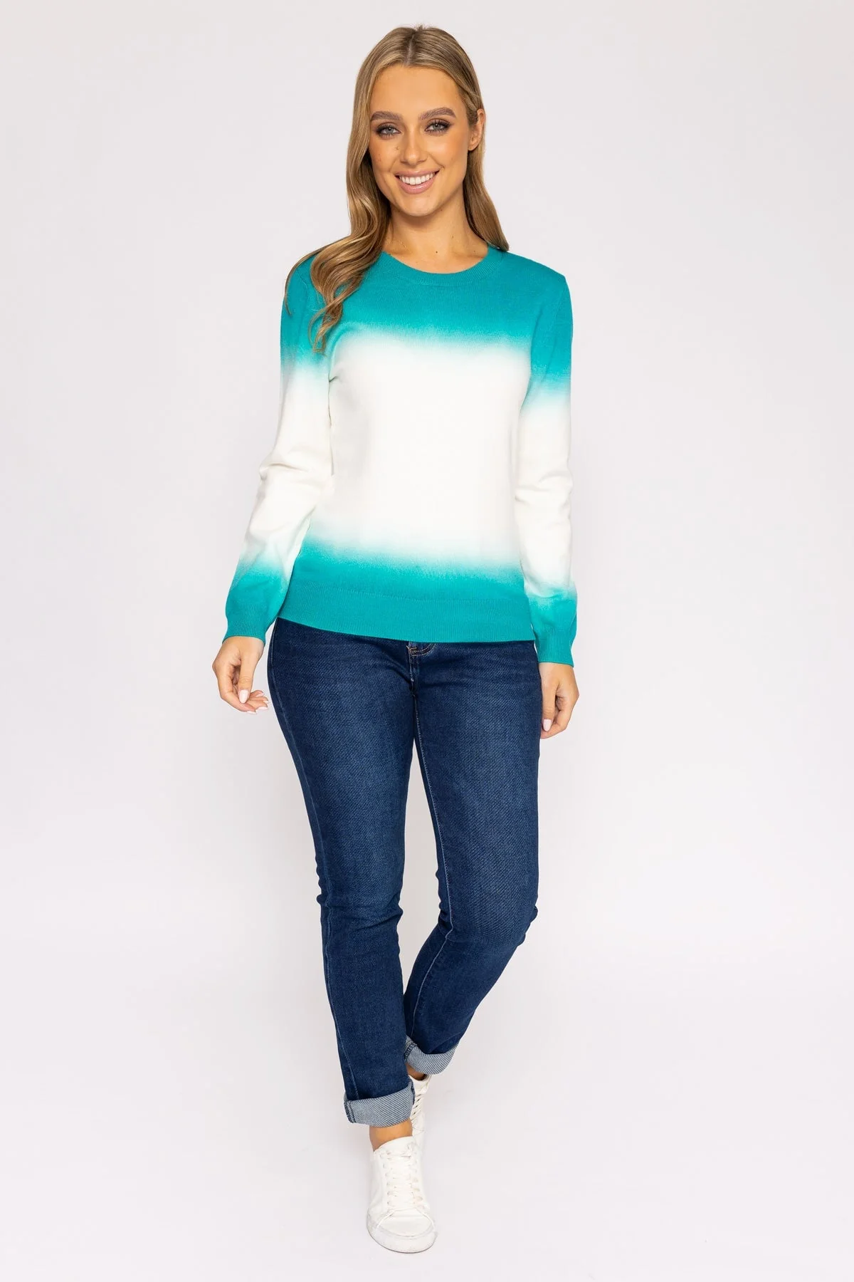 Ombre Crew Neck in Green