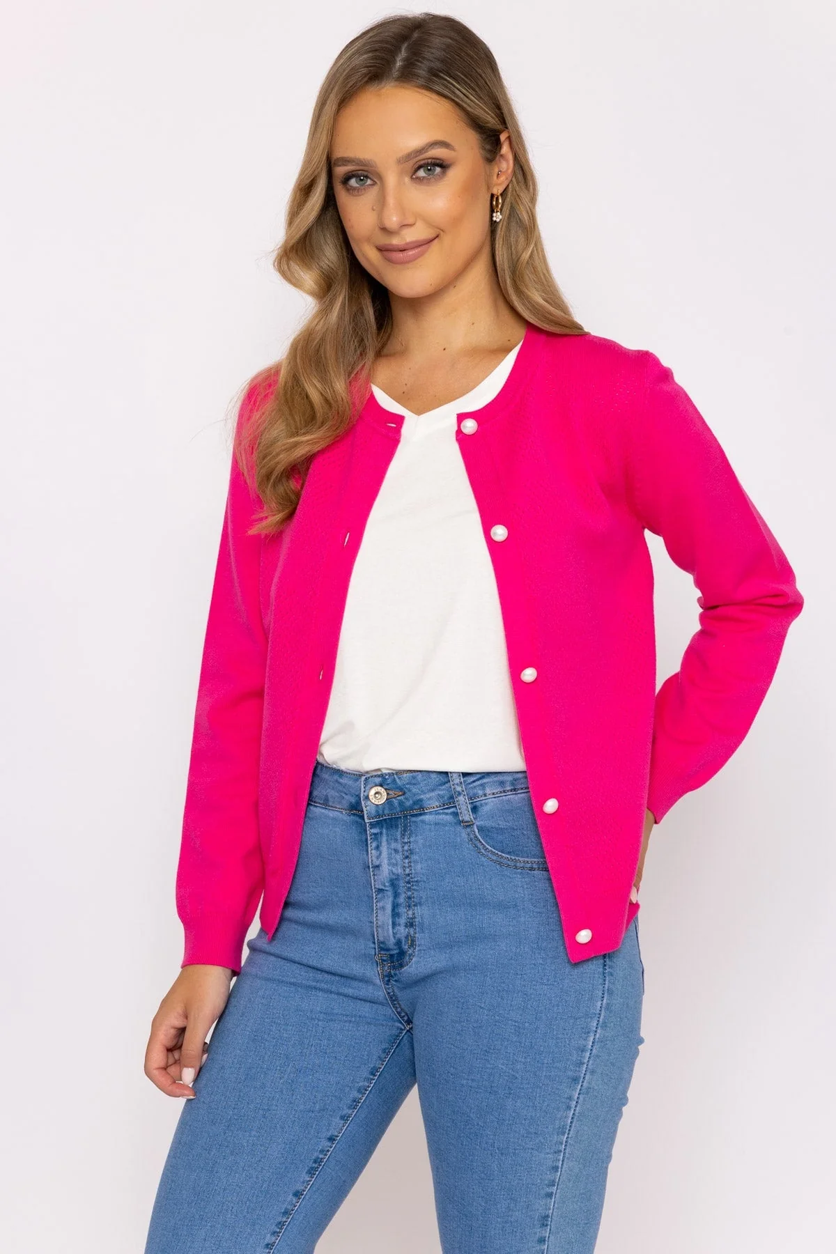 Heart Cardigan in Pink