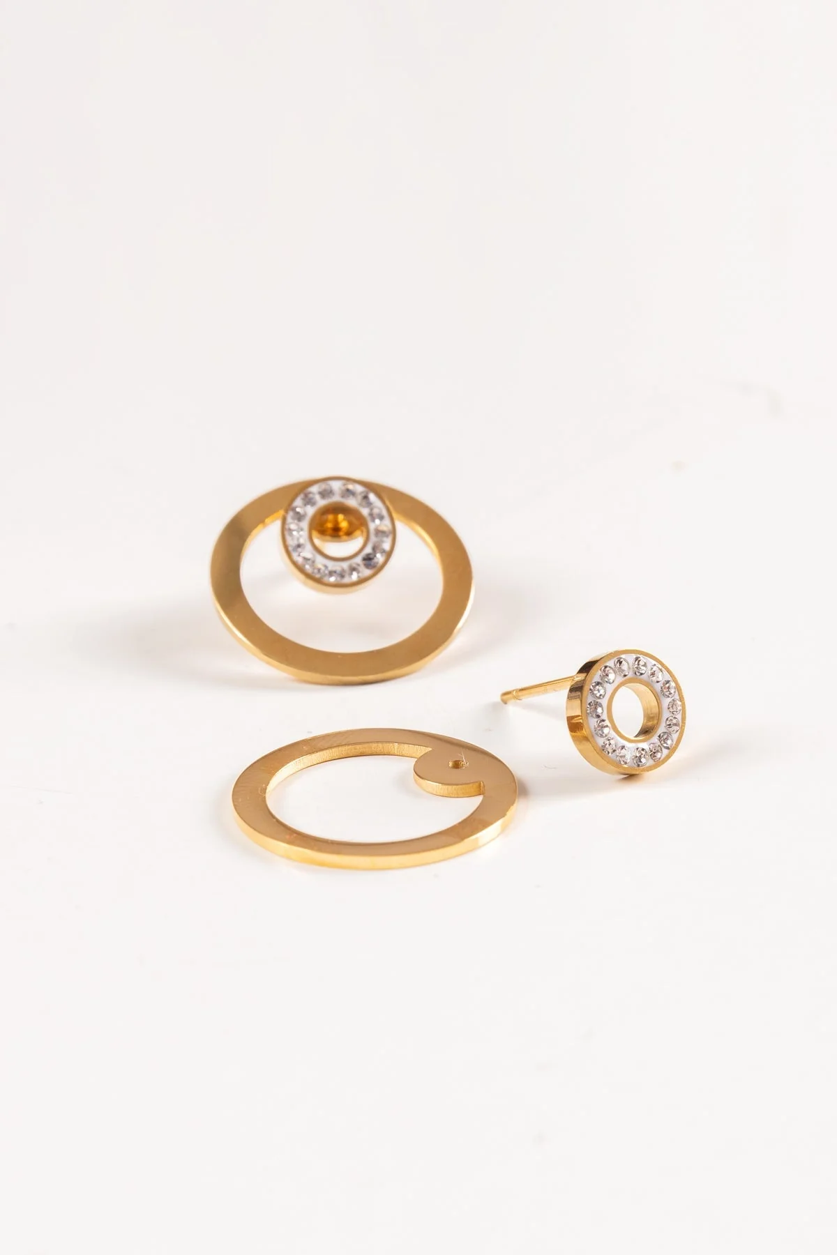 Gold Double Circle Earrings - Soul Special
