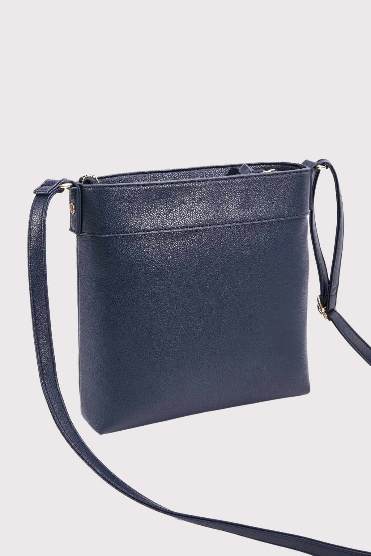 Classic Crossbody Front Zip Bag in Navy