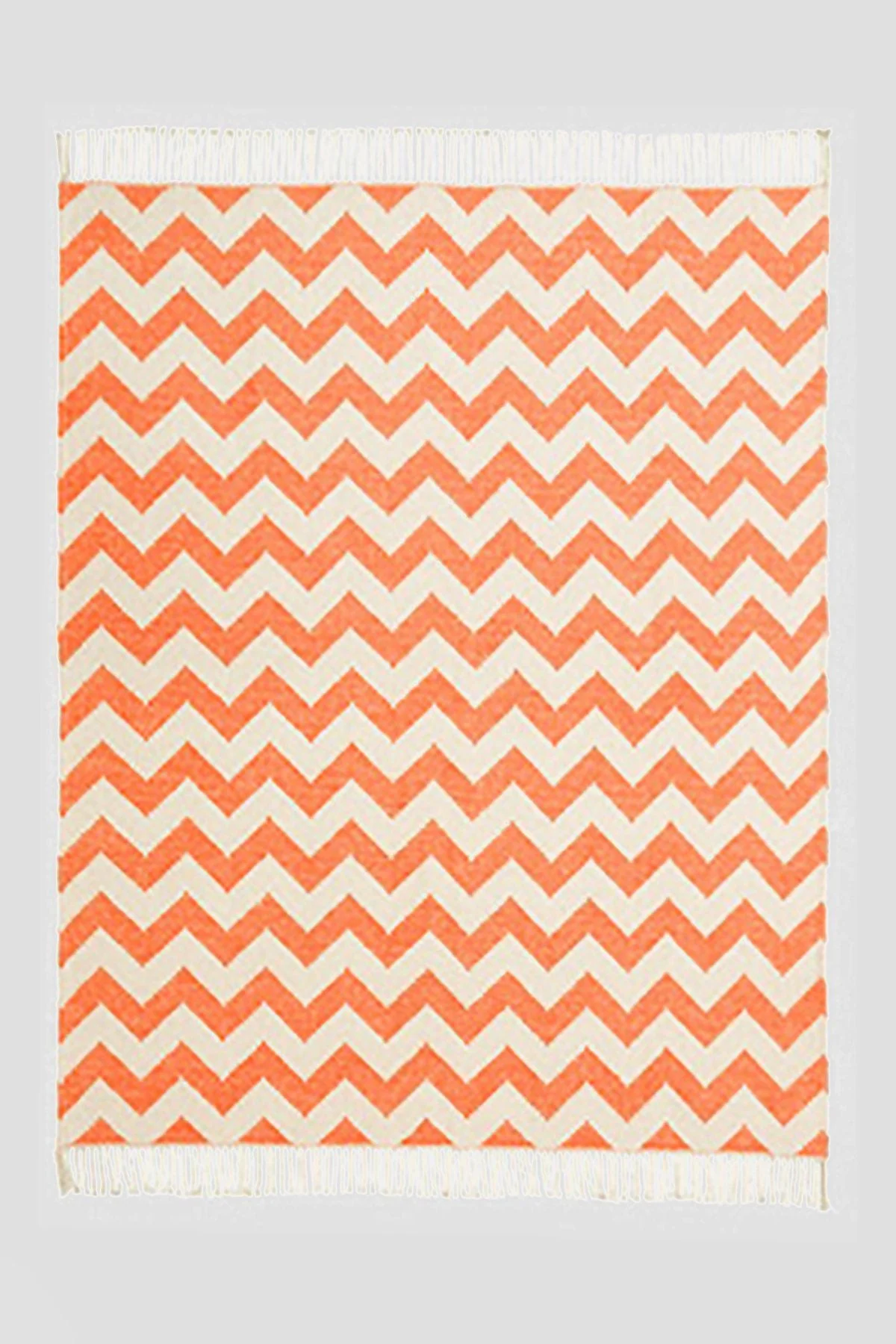 Ziggy Throw 127x178cm in Orange and Grey