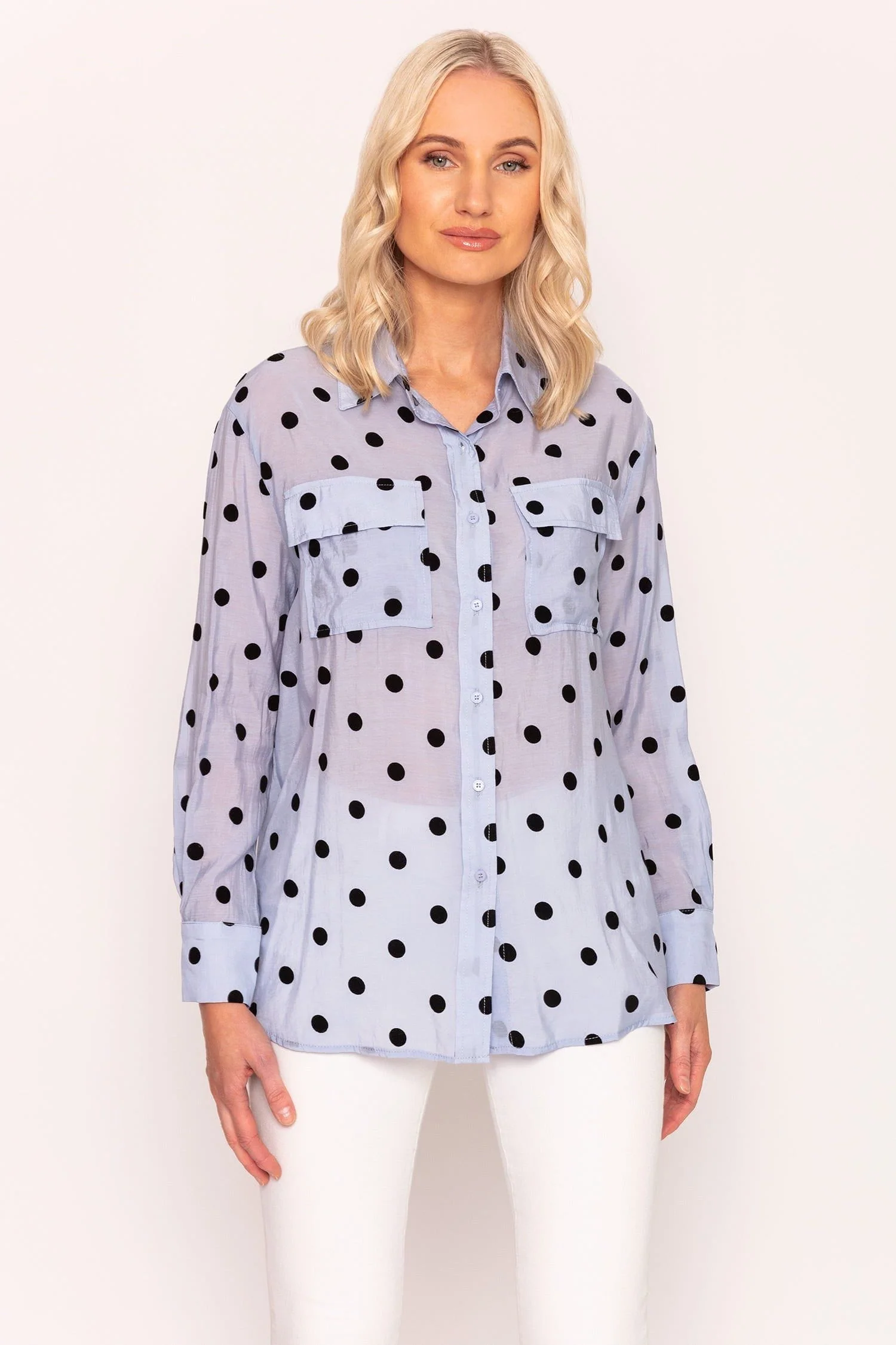 Polka Dot Shirt in Sage
