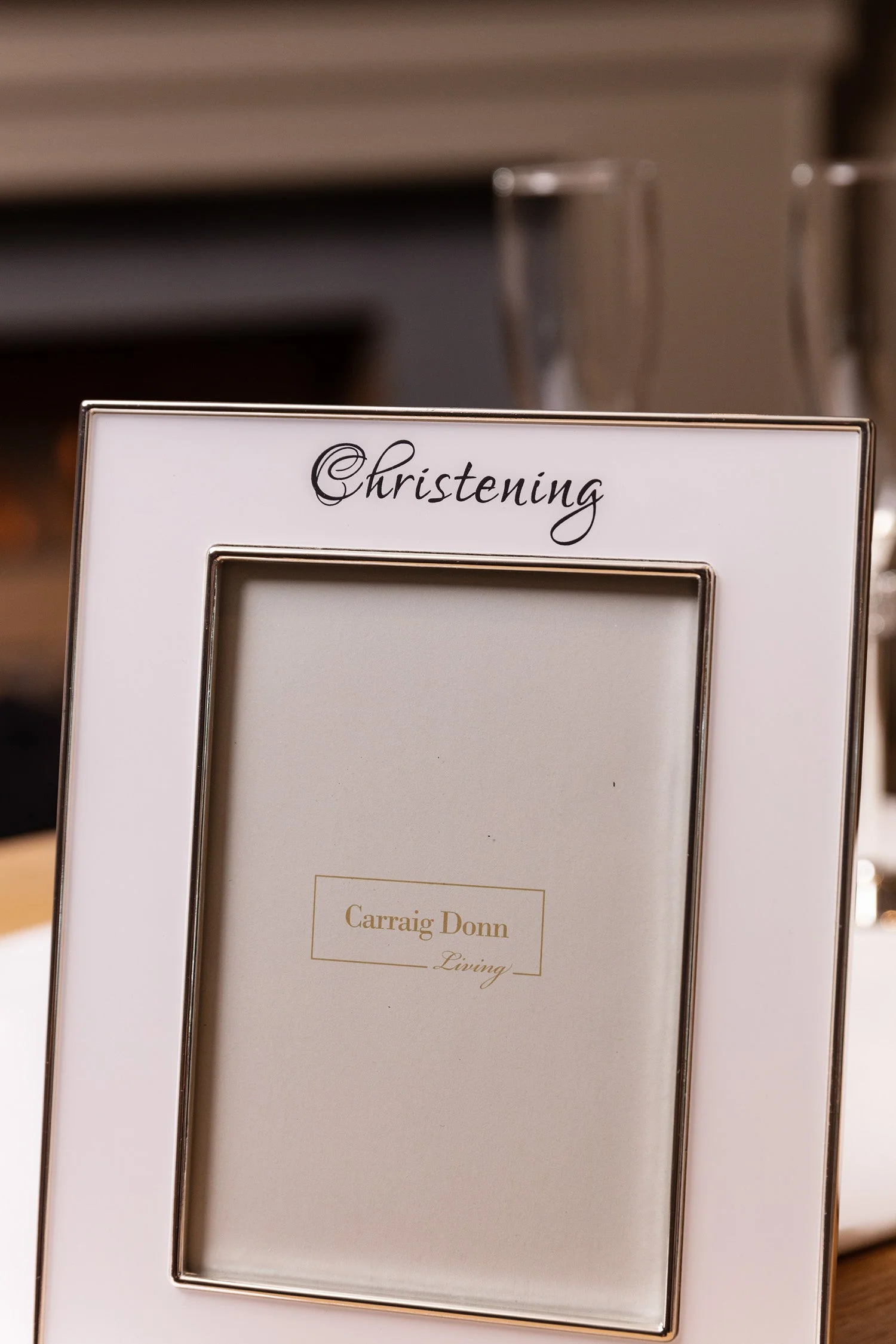 Silver Christening Frame 5x7