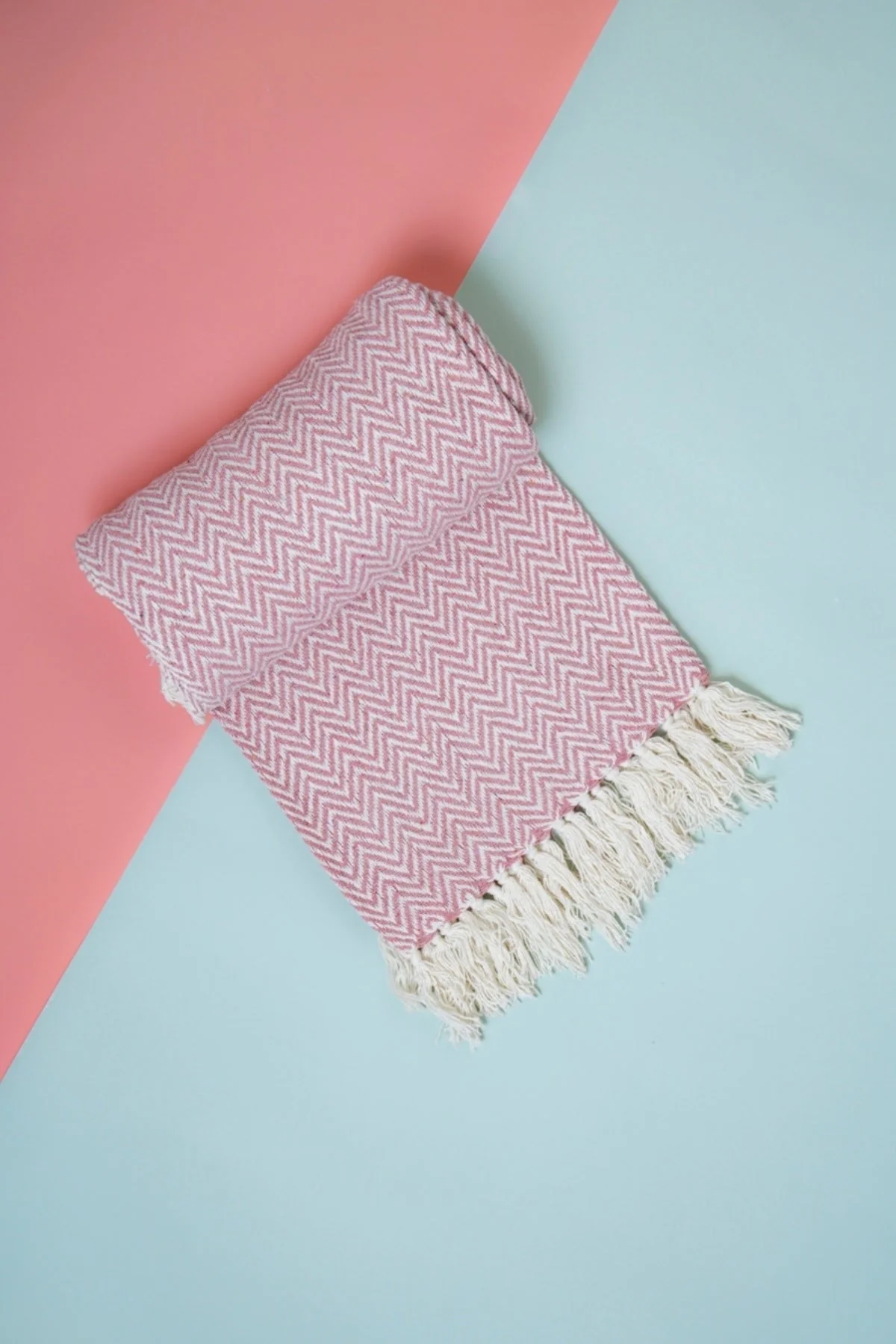 Blake Pink Cotton Throw
