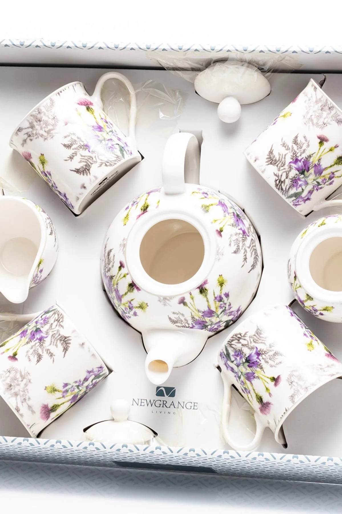 Thistle Bone China 7 Piece Tea Set