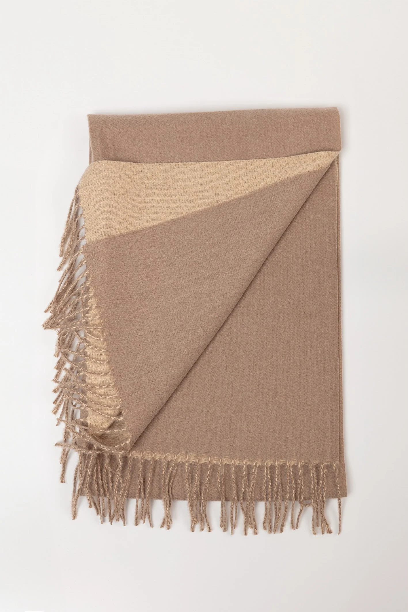 Two Tone Soft Touch Scarf in Natural