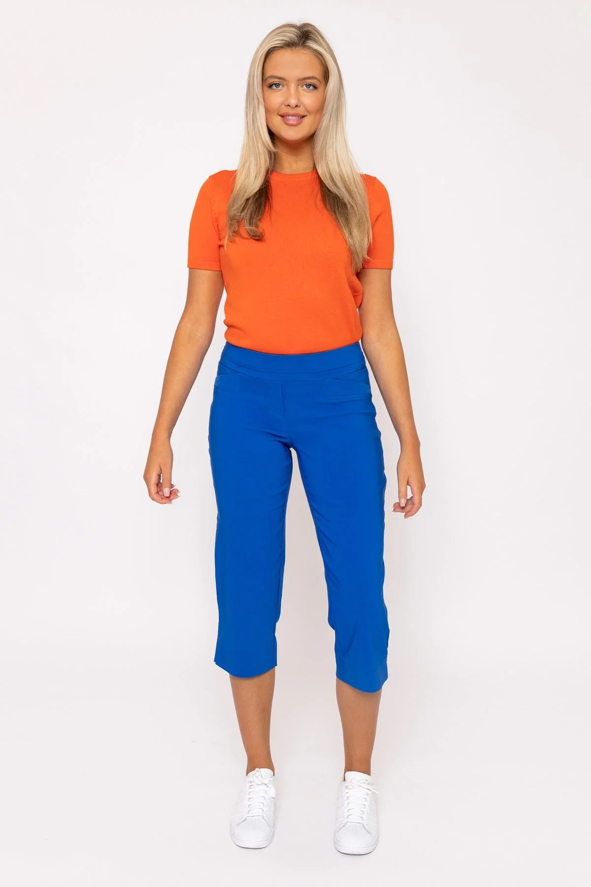 Bengaline Crop Pants in Cobalt