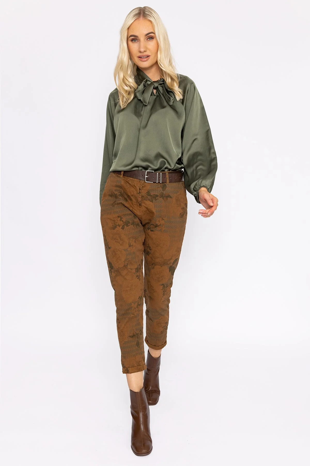 Printed Jeans in Cognac