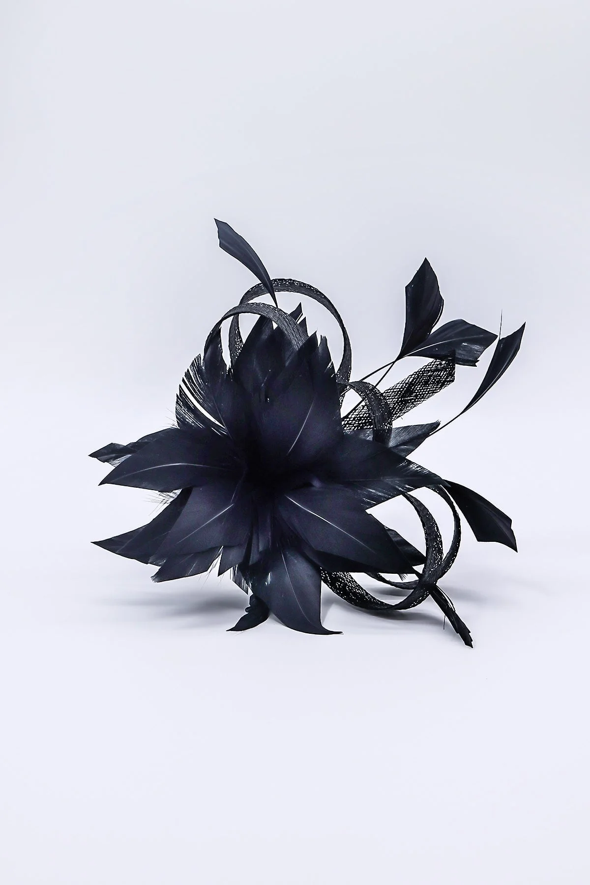 Flower Fascinator in Black