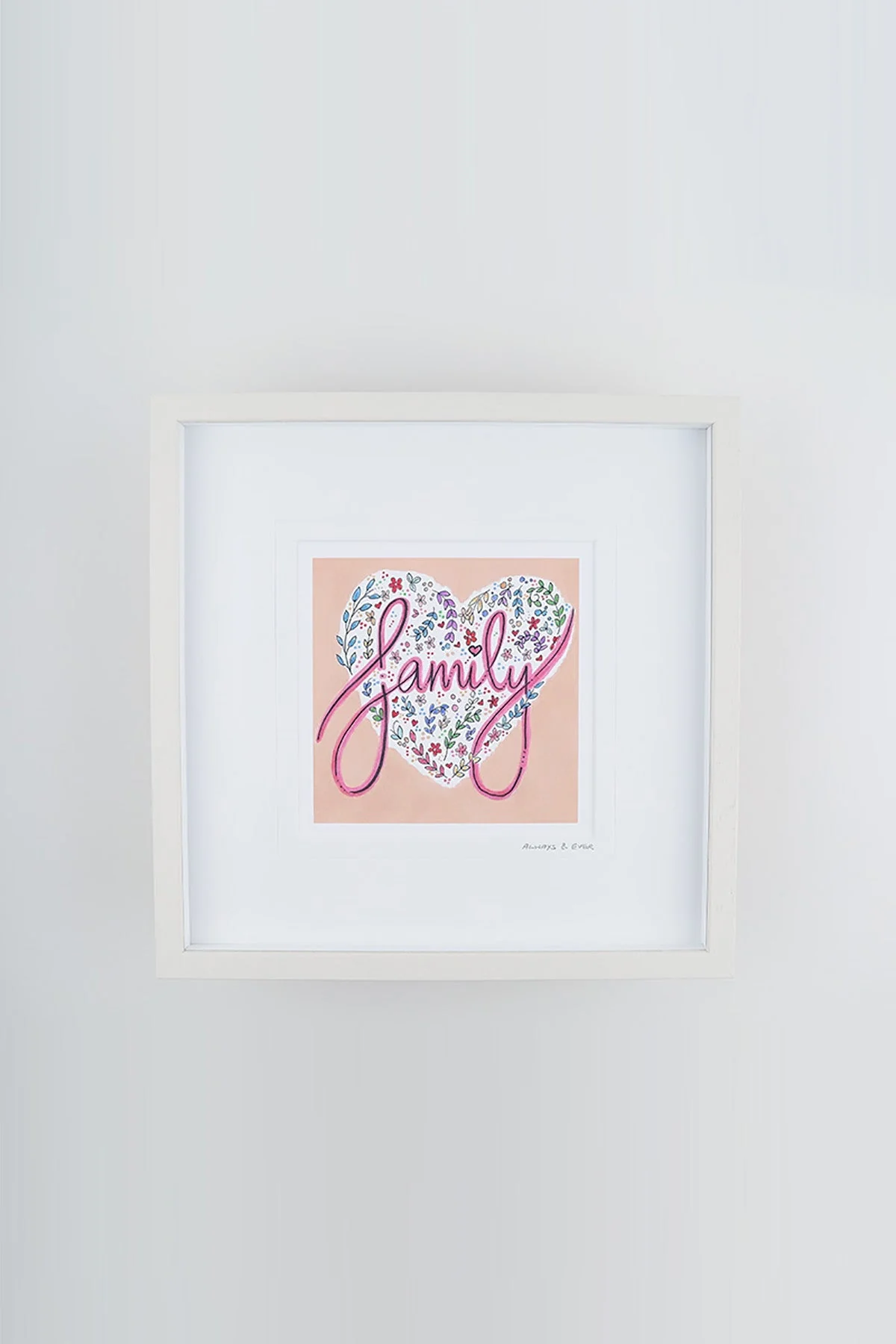 Always & Ever Large Framed Art Print