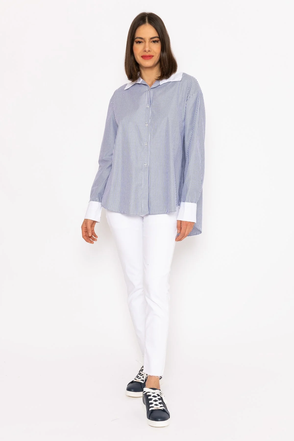 Navy Candy Striped Shirt