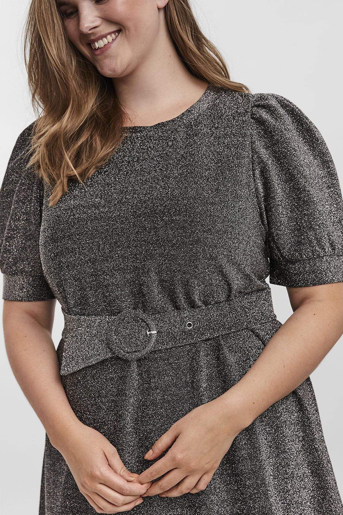 Curve - Katie Short Sleeve Dress in Black