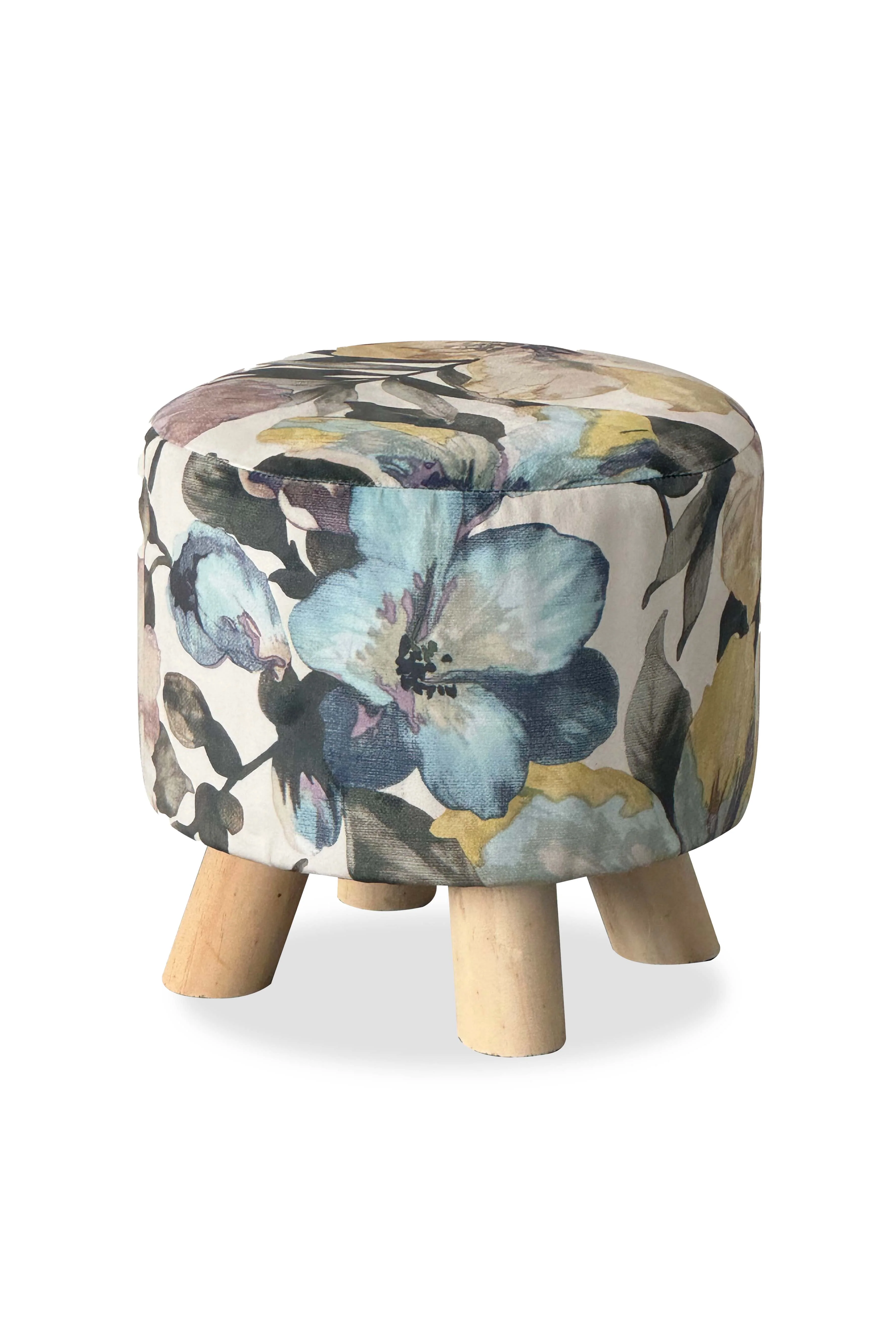 Flower Pattern Footstool