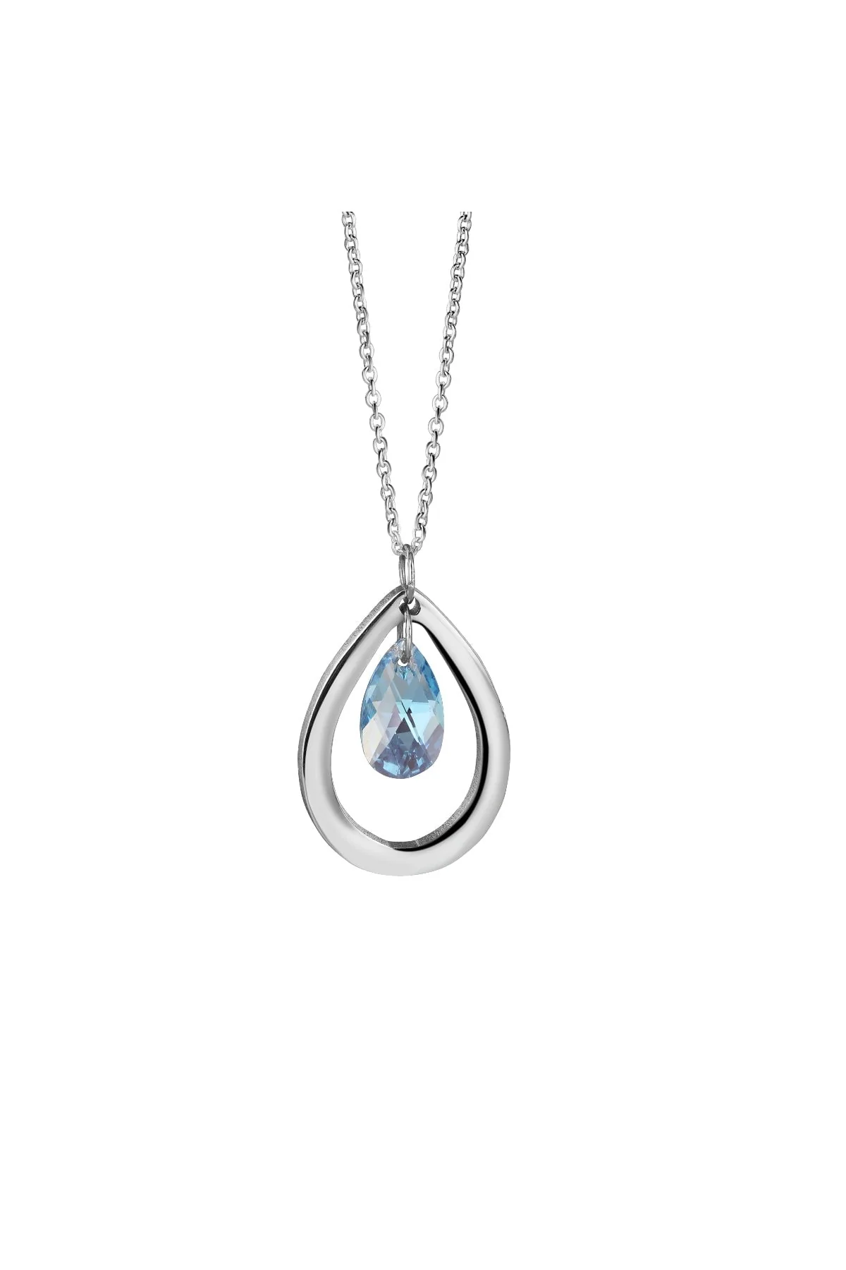 Droplet Pendant with Blue Stone