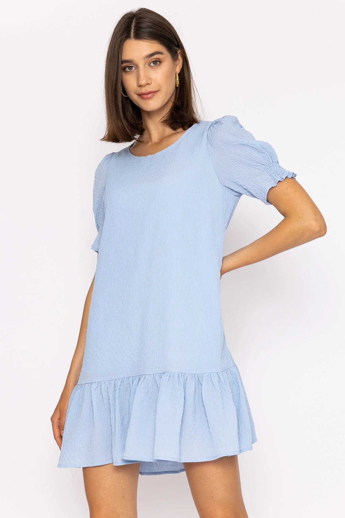Mini Shift Dress in Blue