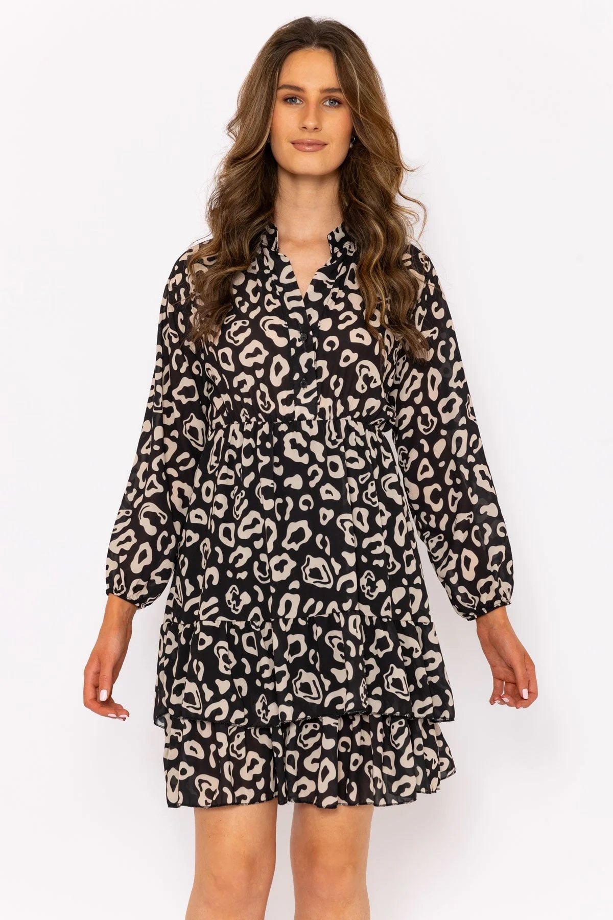 Pippa Mini Dress in Black Print