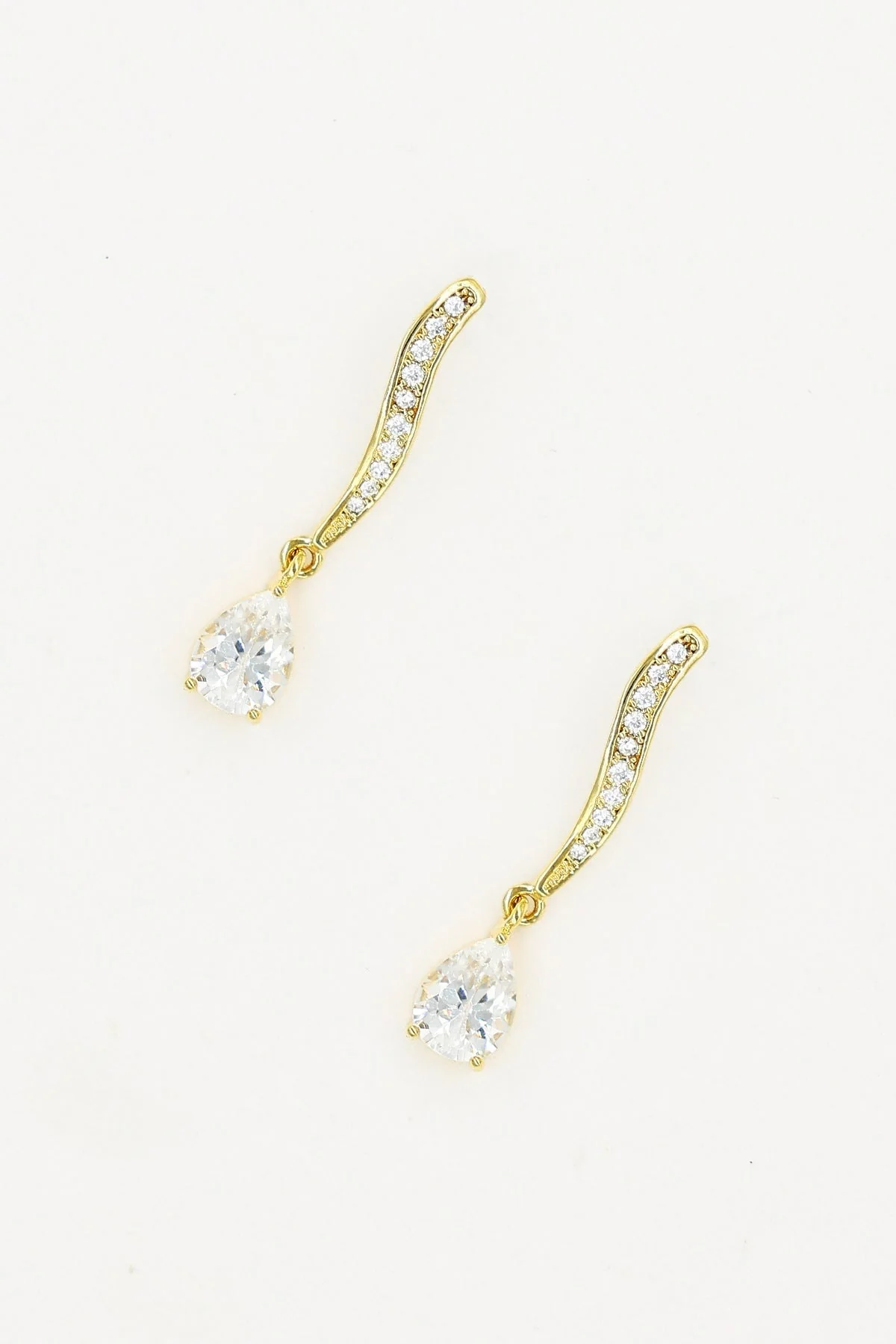 Long Diamante Drop Earrings