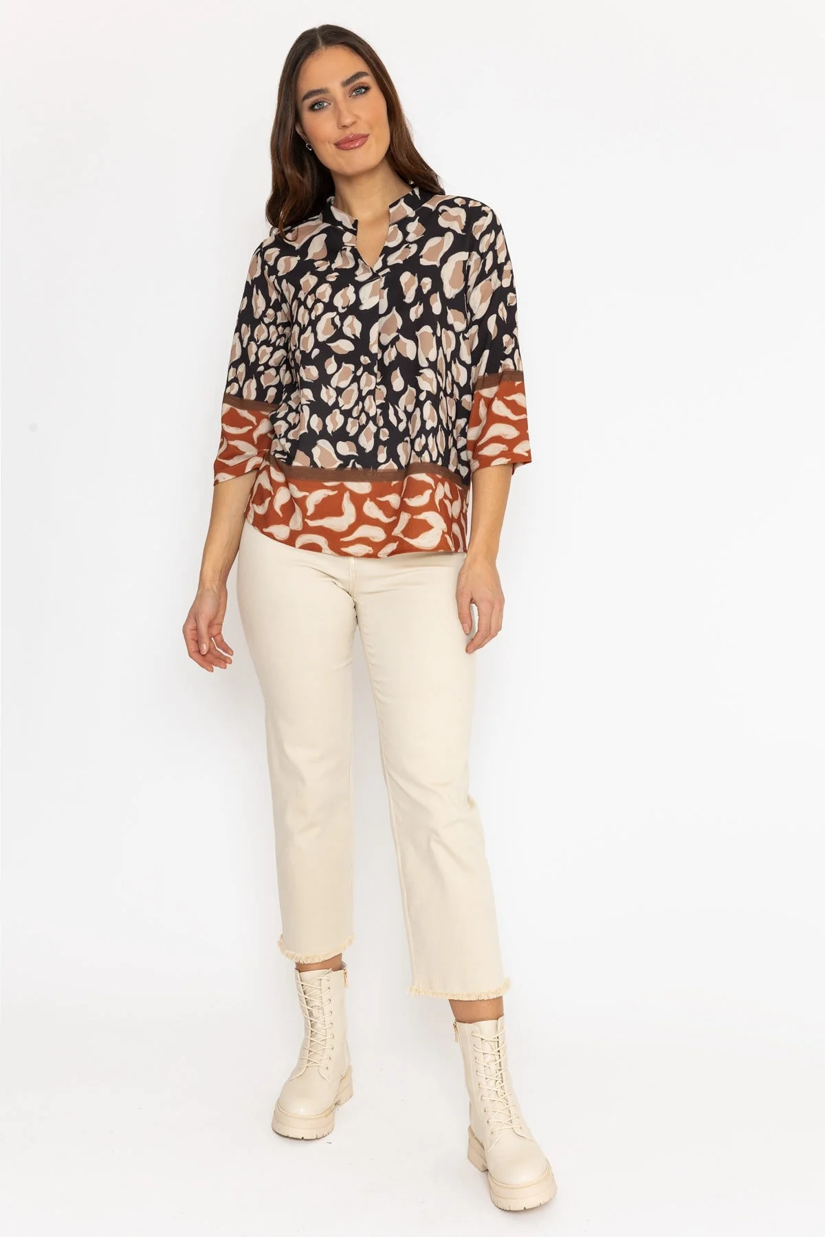 Olivia Top in Black Print