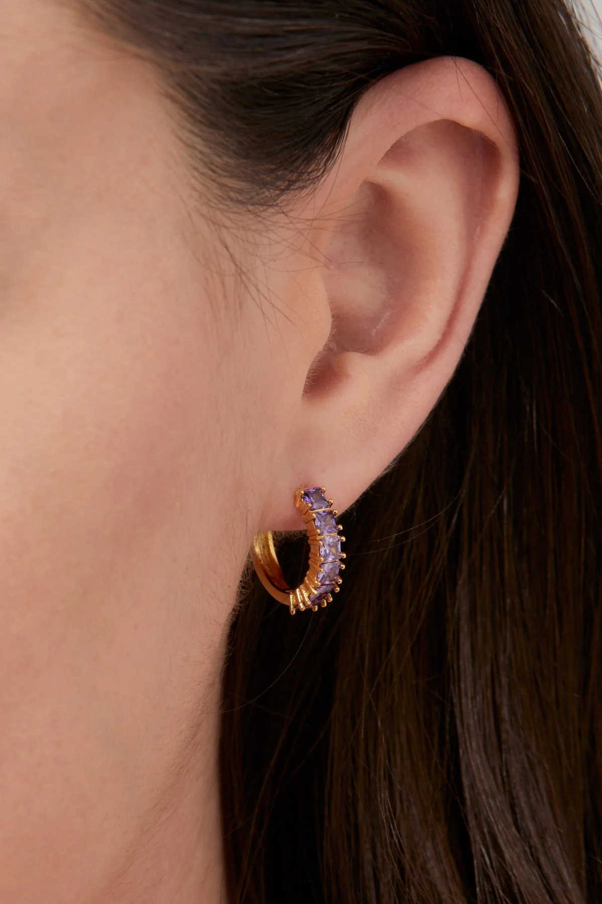 Classic Amethyst Hoops