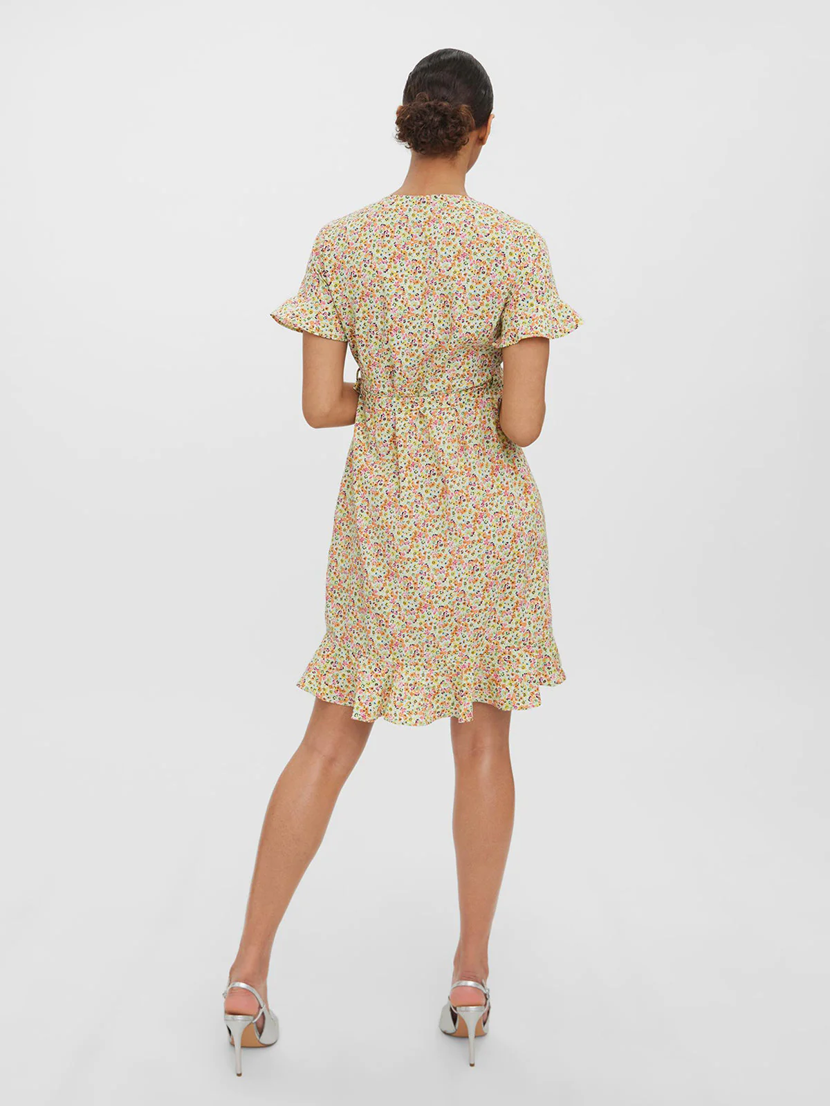 Henna Wrap Dress in Yellow