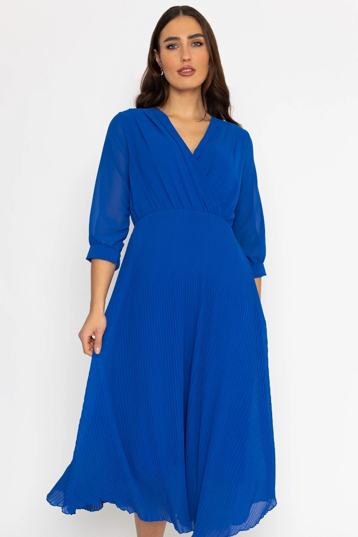 Hannah Midi Dress in Blue