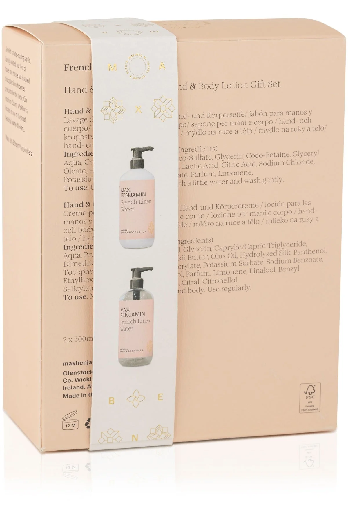 French Linen Water Wash and Lotion Gift Set.