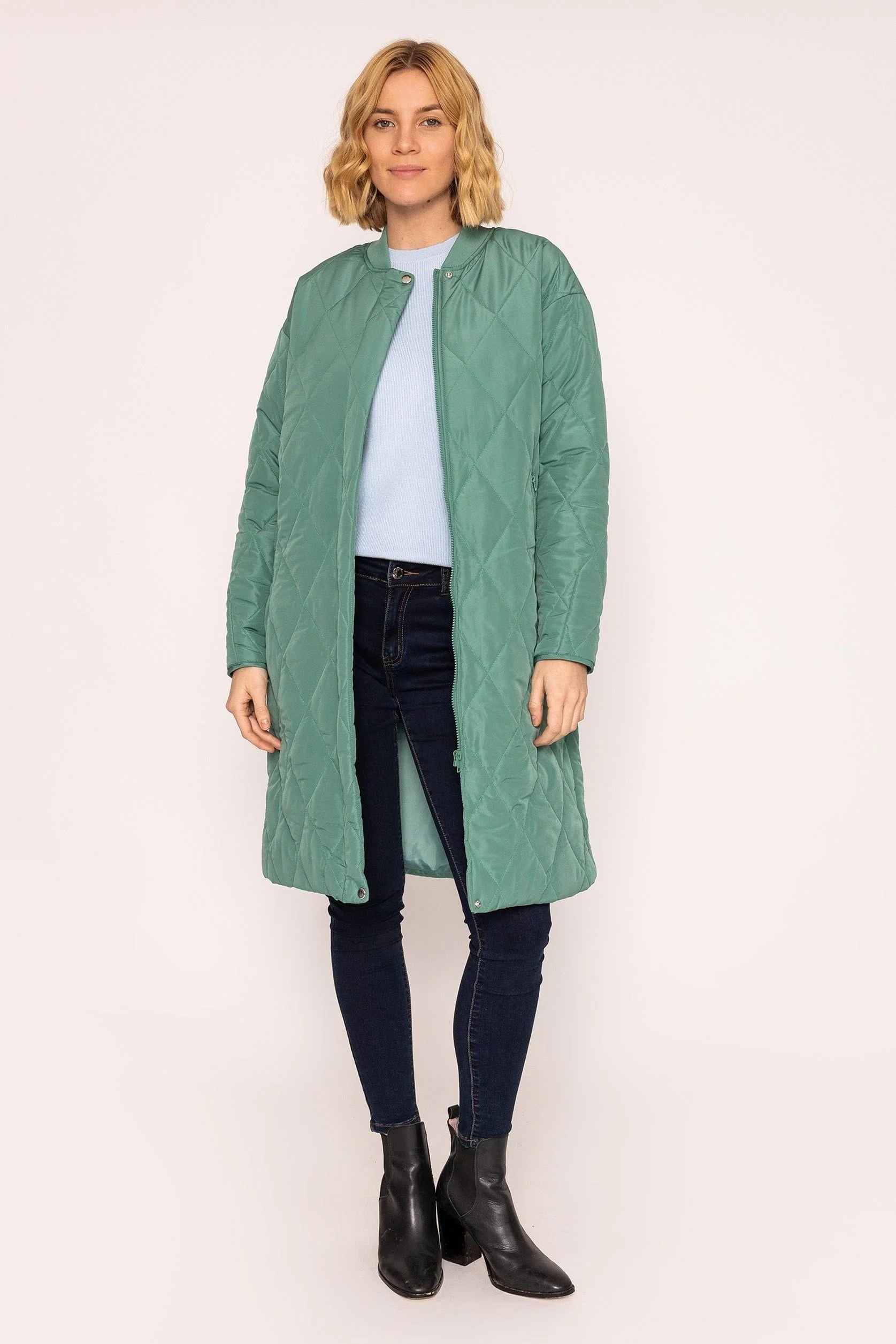 Quilted Chuck on Jacket in Sage