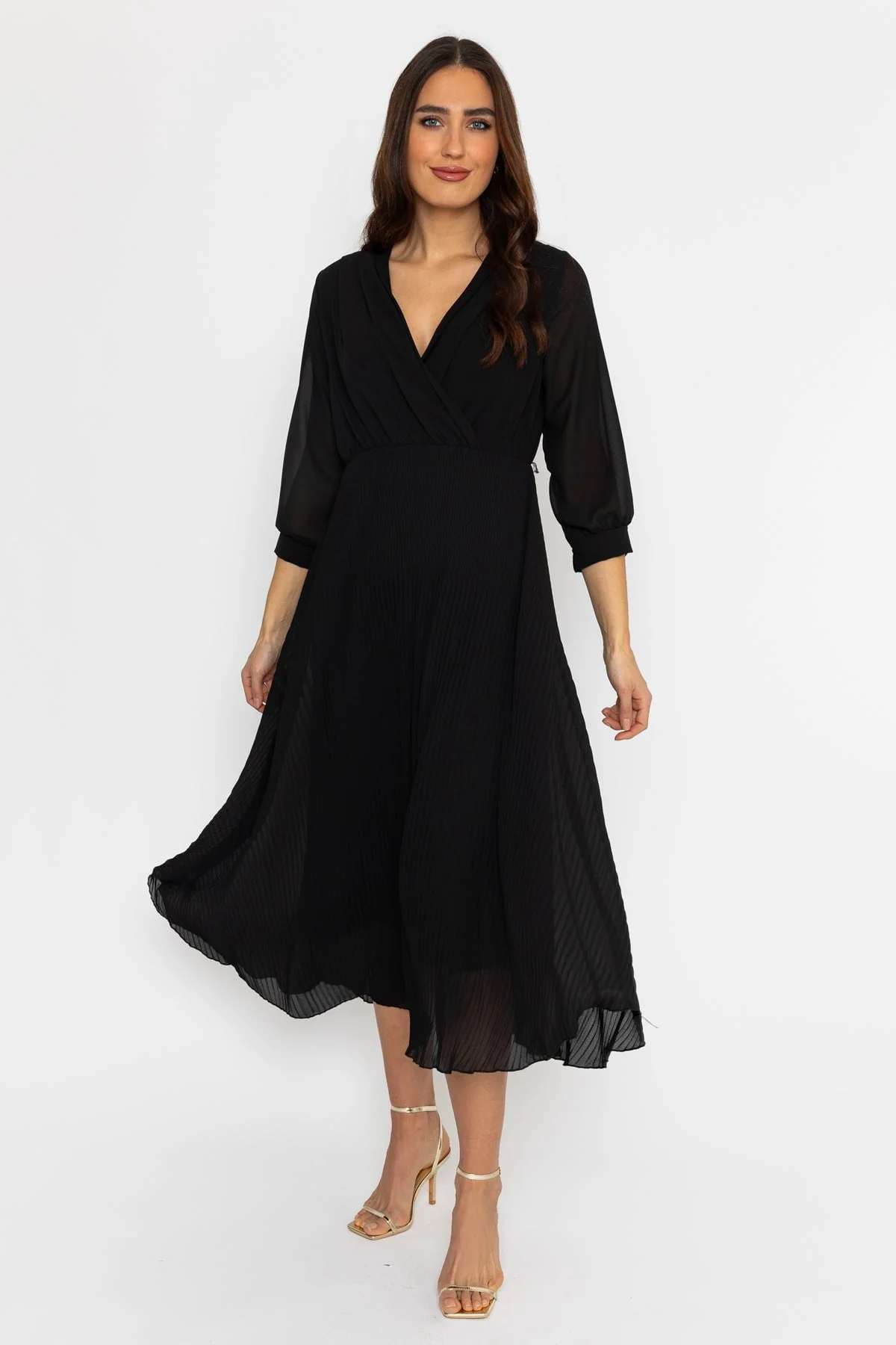 Hannah Midi Dress in Black