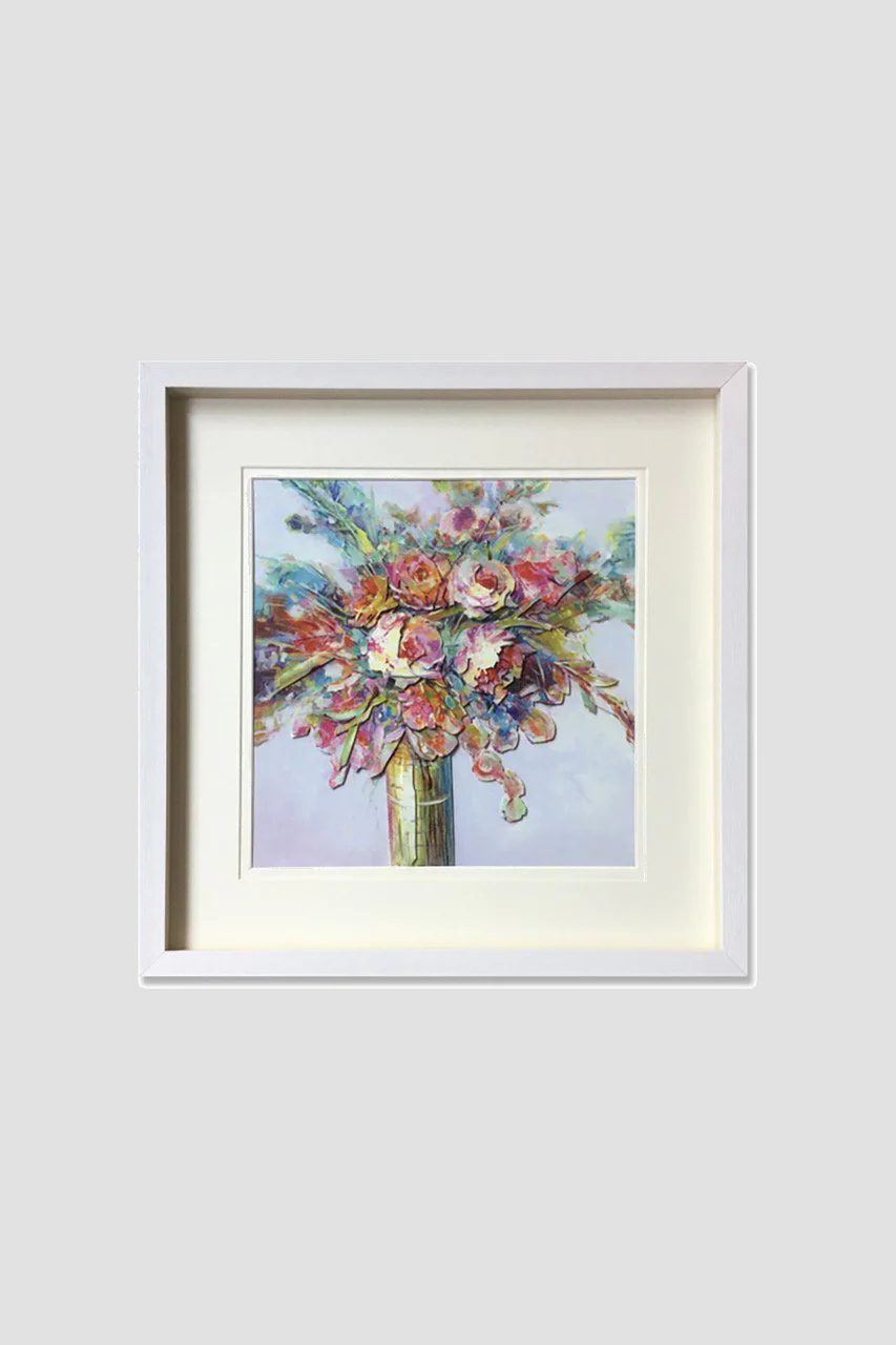 3D Peony Rose Bouquet Wall Art