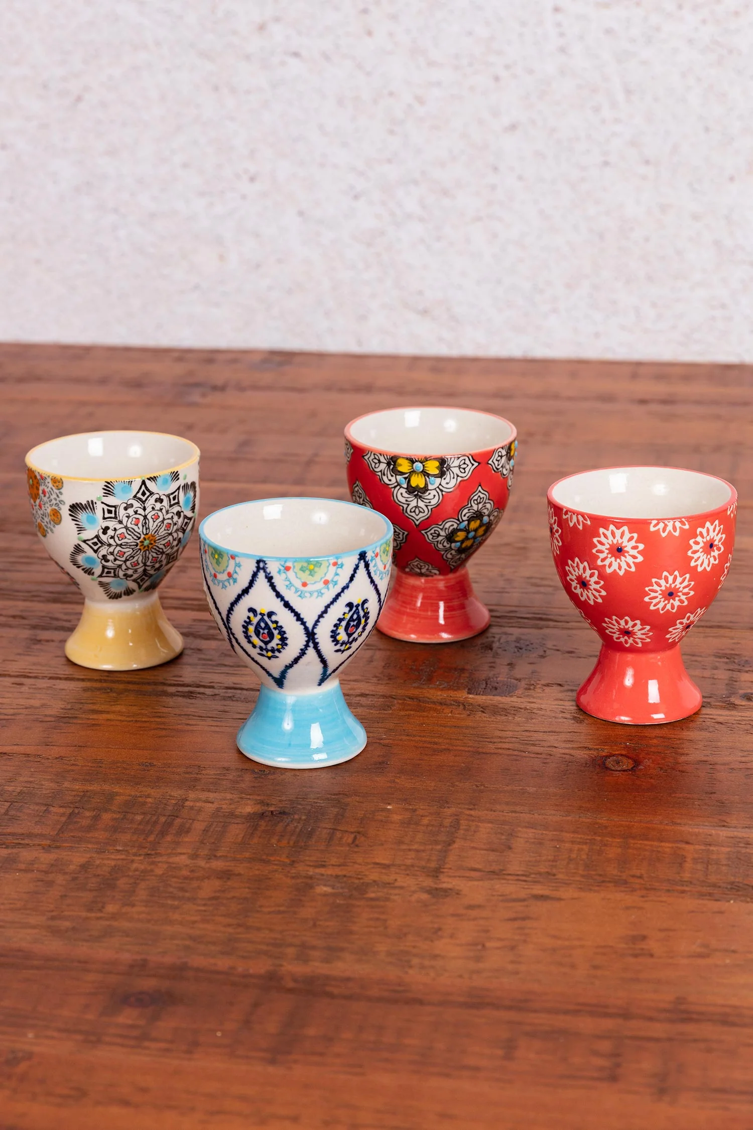 Set of 4 Eclectic Egg Cups