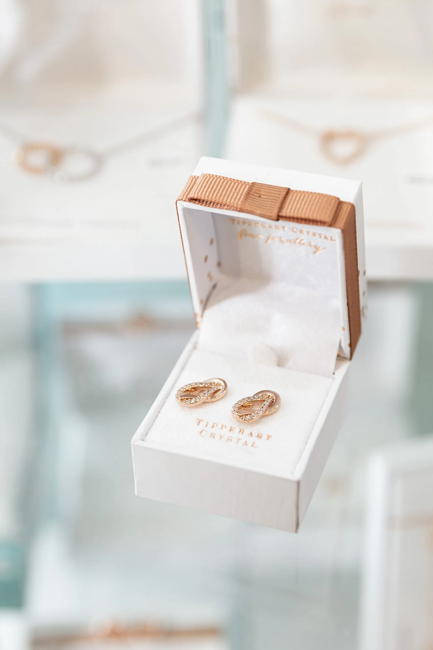 Rose Double Swirl Earrings