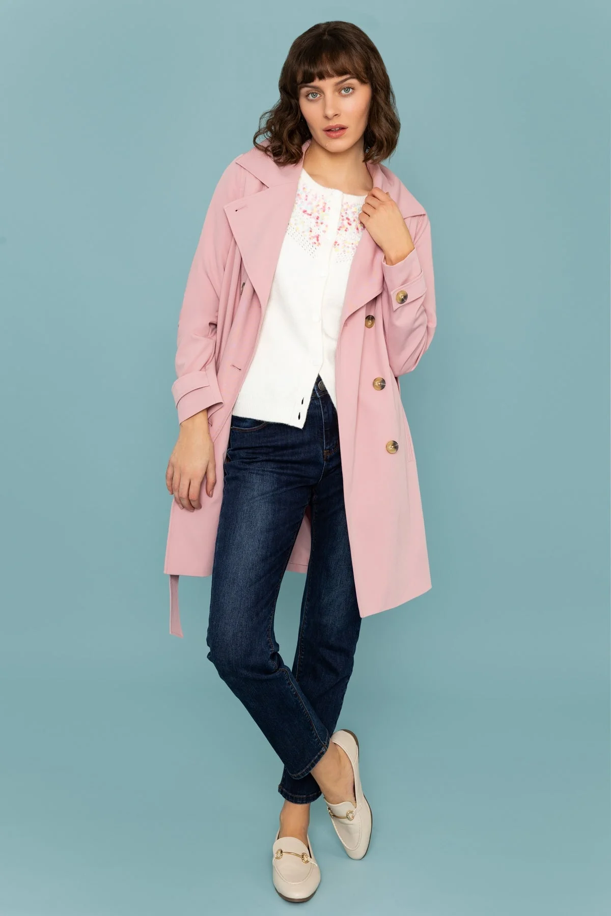Pink Trench Coat