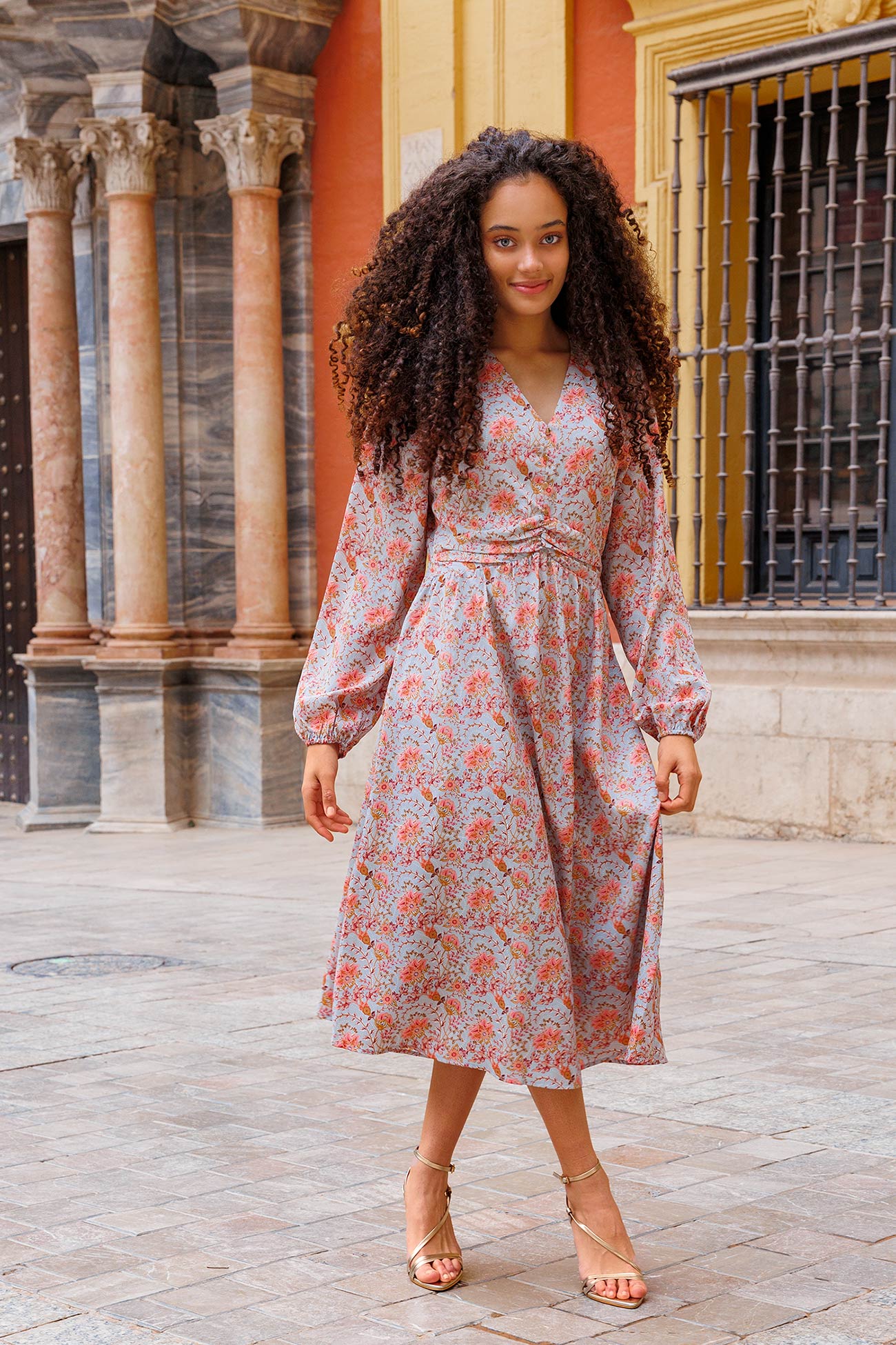 Dahlia Dress in Multi Print