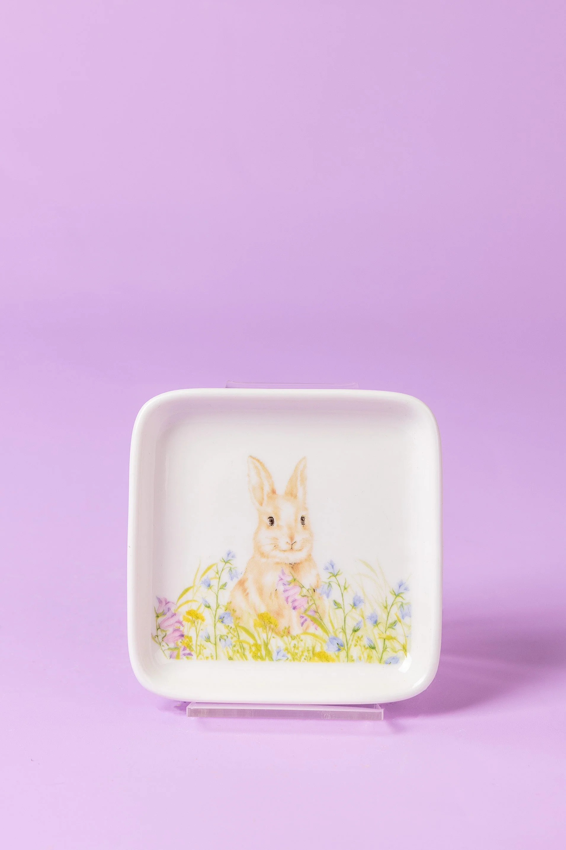 Bunny Blossom Square Plate