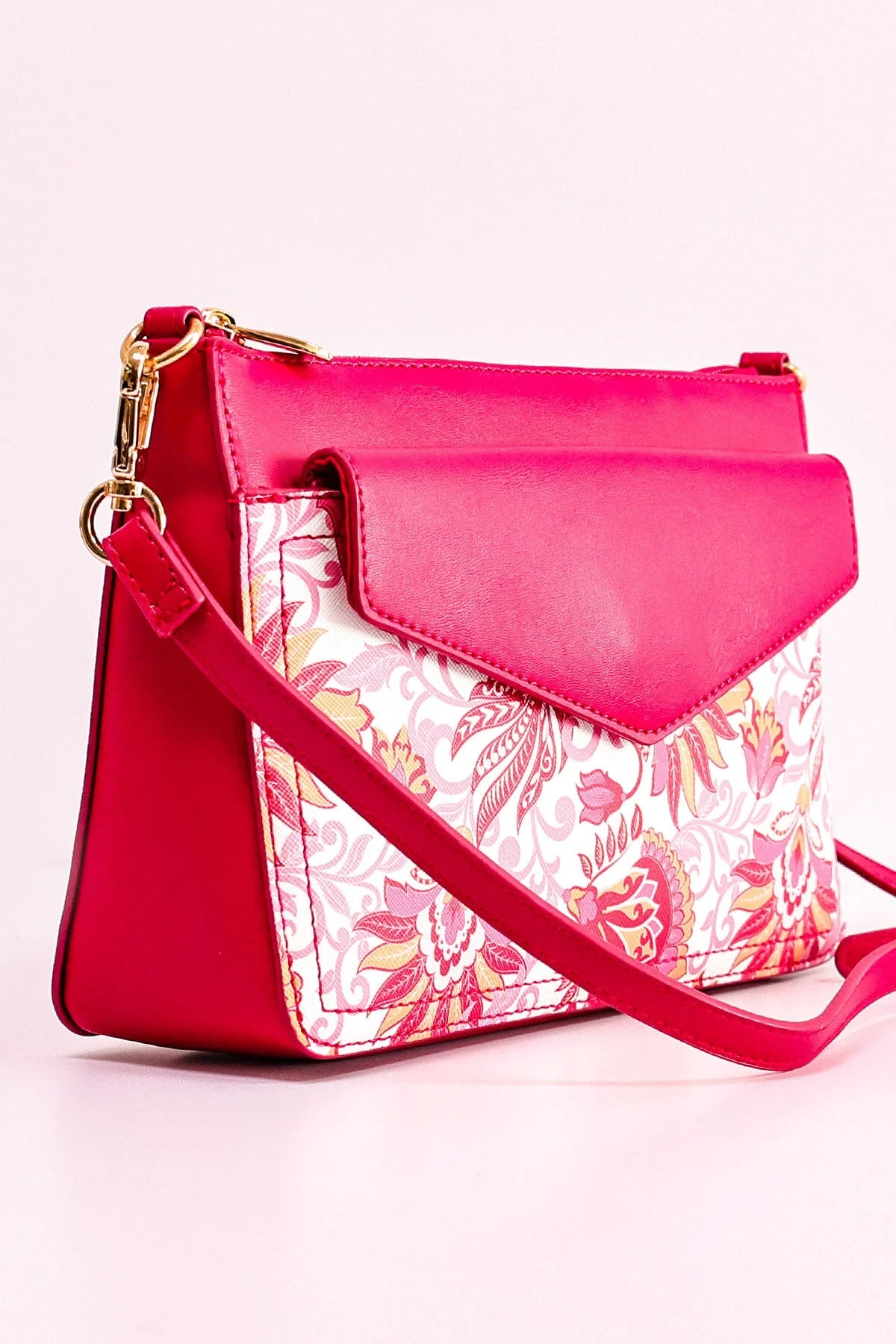 Printed Crossbody in Pink