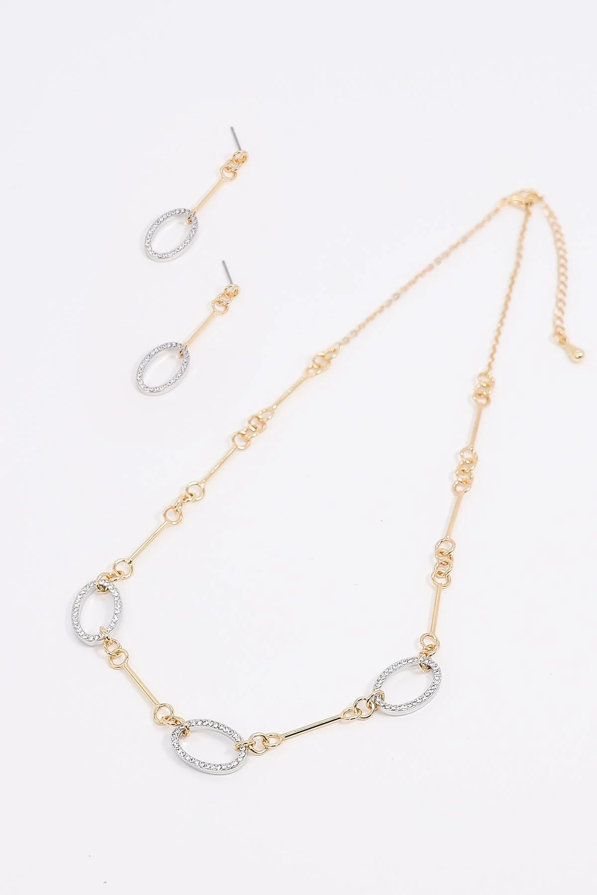 Two Tone Oval Necklace