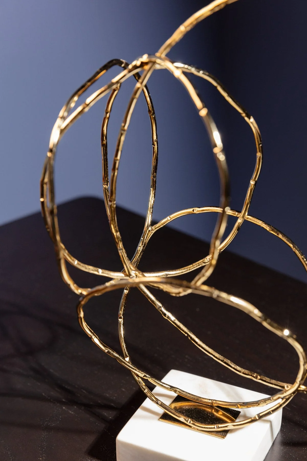 Large Abstract Gold Marble Decor