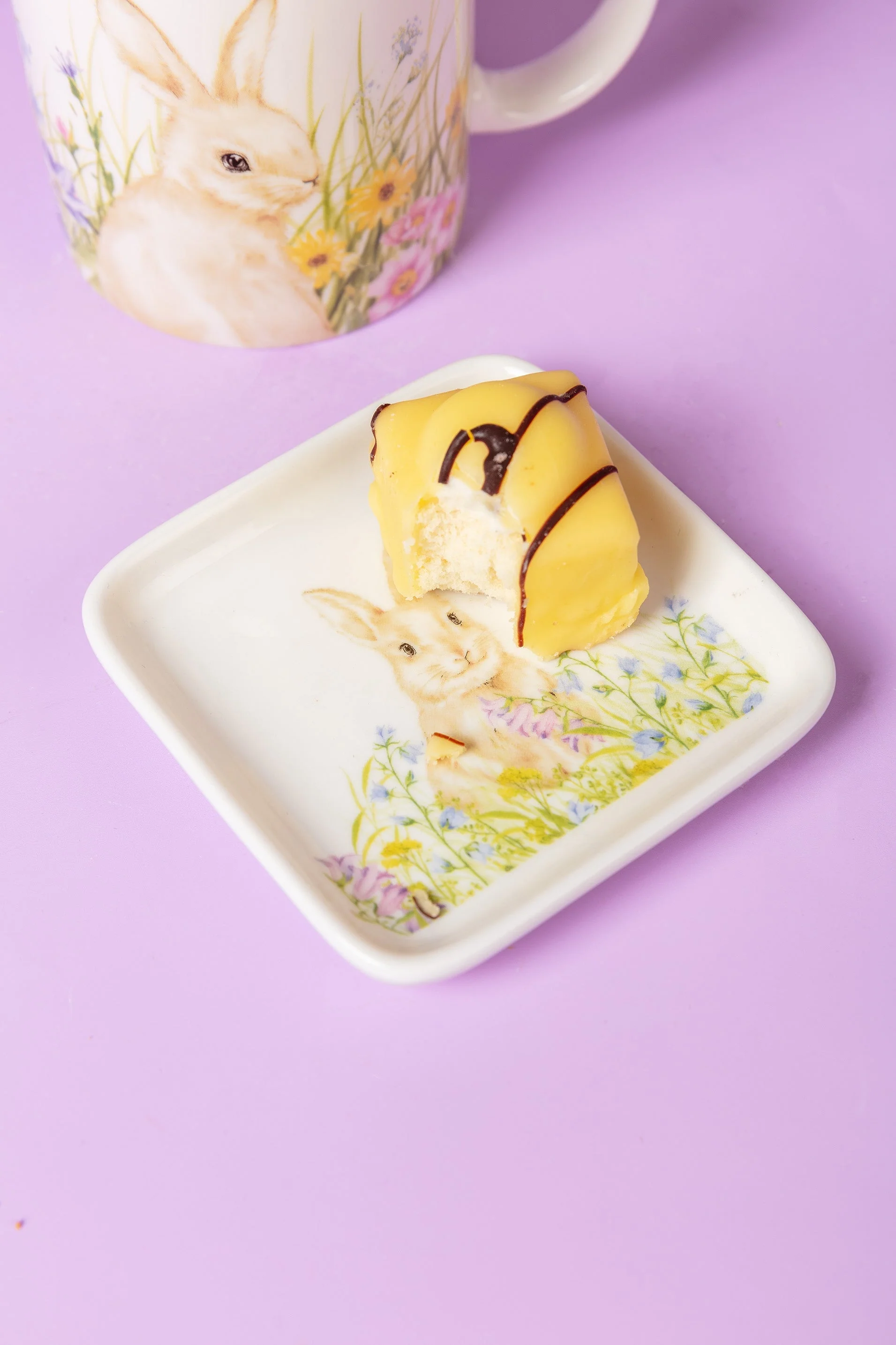 Bunny Blossom Square Plate